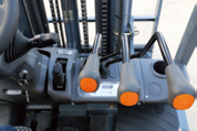 Meter panel optimally located to the right of the driver’s seat. The meter panel is located on the top right side of the dashboard for easier readability by the operator