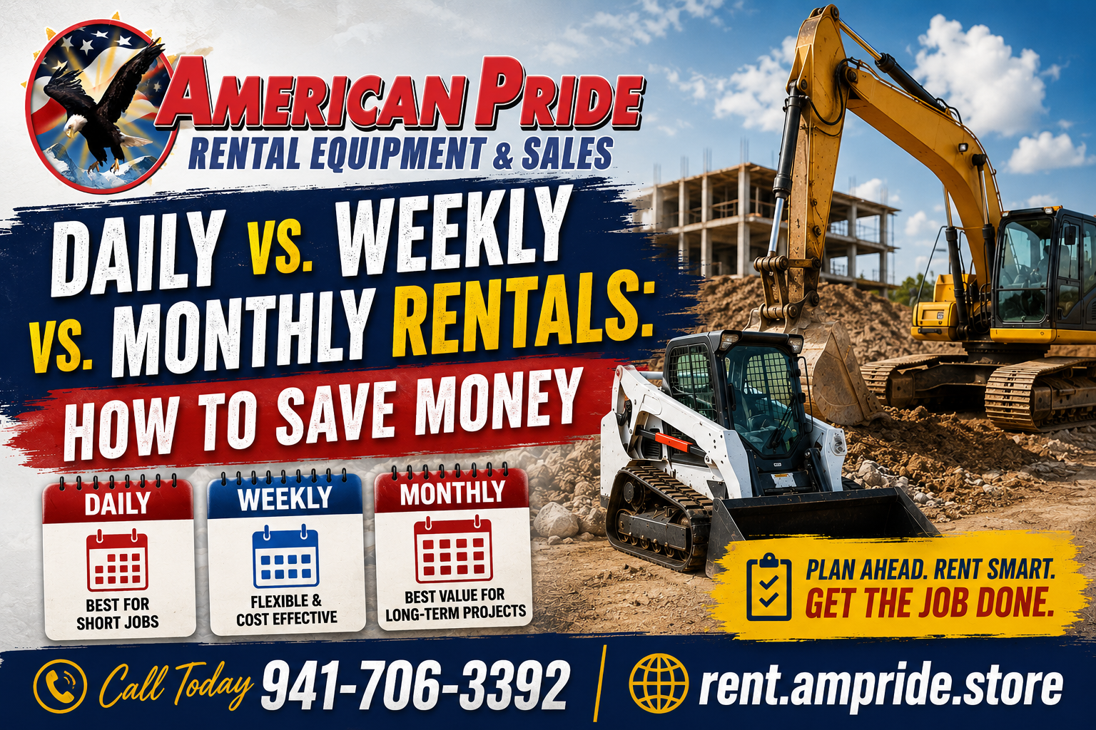 Daily vs. Weekly vs. Monthly Equipment Rentals: How to Save Money
