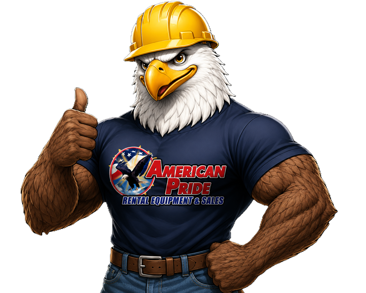 Meet Eagle Ampride the Mascot for American Pride Rental Equipment and Sales in Sarasota FL