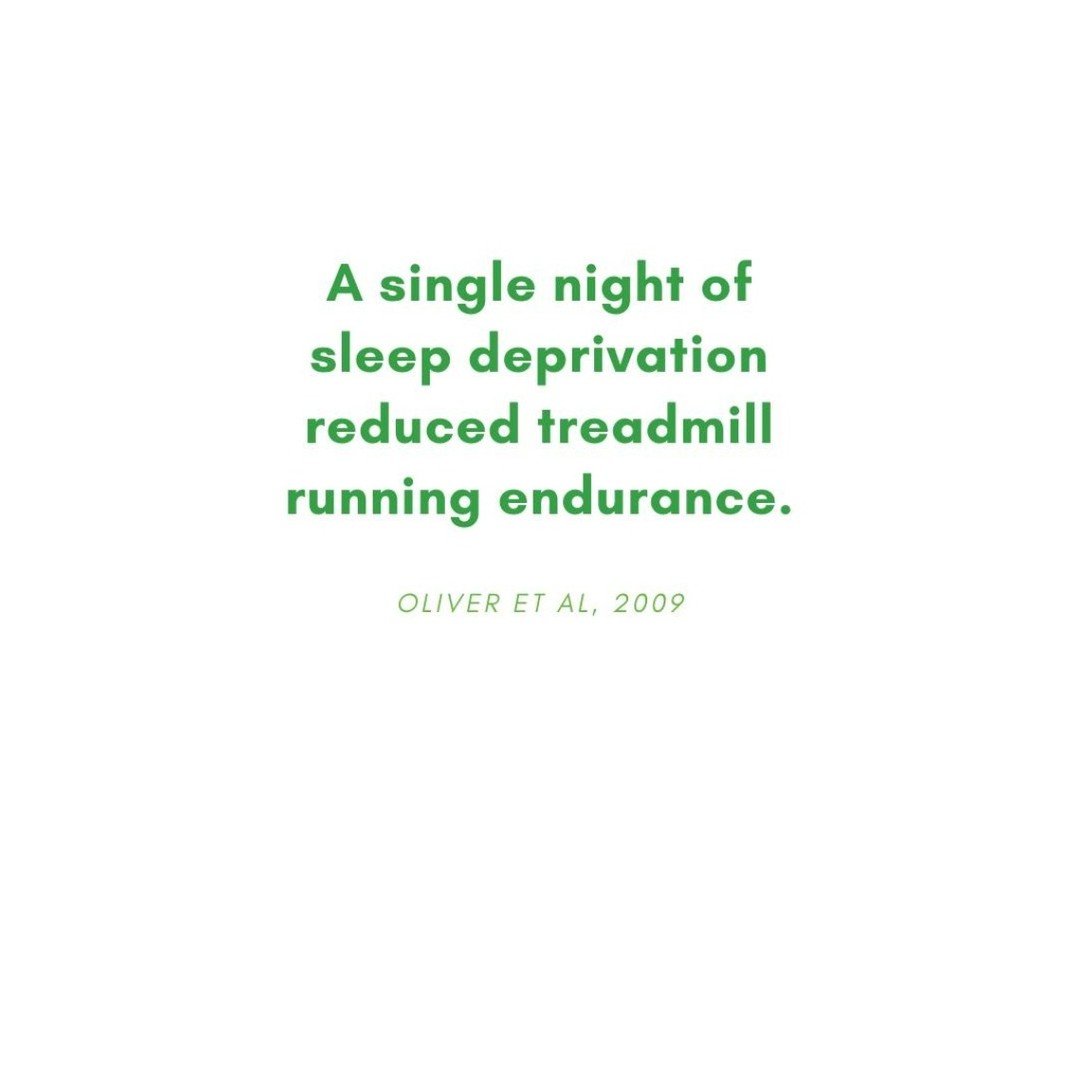 More Friday facts following on from our sleep post last week. One night of sleep deprivation decreased endurance performance with limited effect on pacing, cardio-respiratory or thermoregulatory function. Despite running less distance after sleep dep