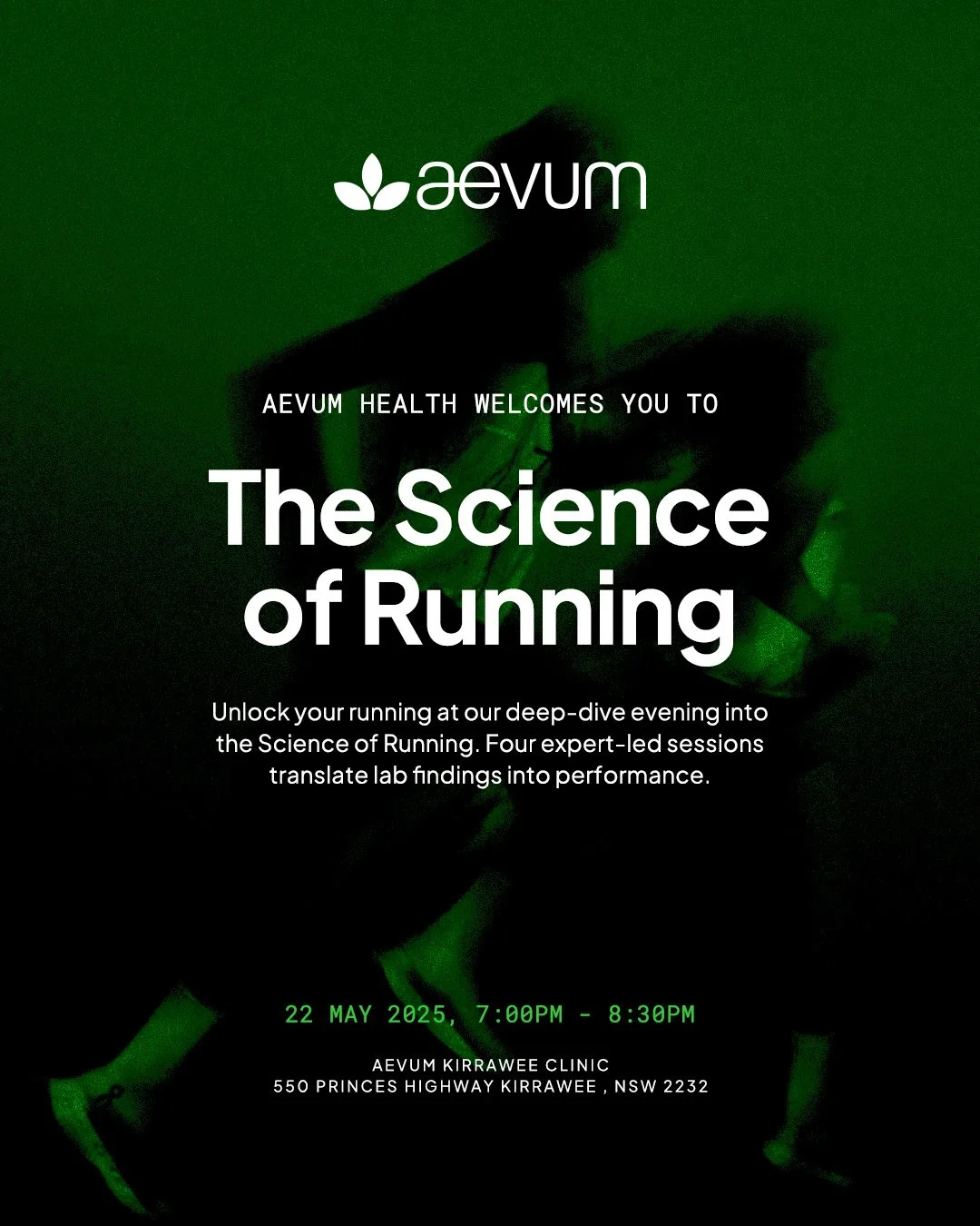 🏃 Runners of the Shire &mdash; this one&rsquo;s for you!
We&rsquo;re bringing together four experts for one powerful night of performance insights at Science of Running.

Hear from:
🥗 Mick Chapman &ndash; Nutritionist
🎽 Peter Clifford &ndash; Tria