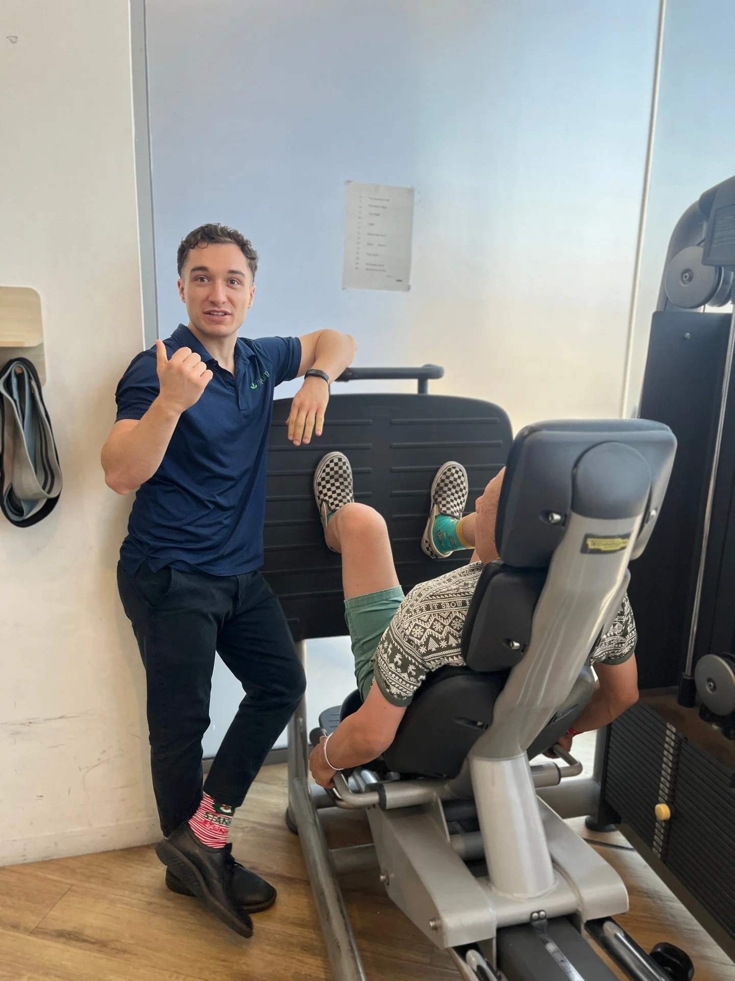 While you might at first notice Josh's wonderful Christmas socks! This post is actually about education. Education is 90% of what we do. Patient's need to know what the diagnosis is, what they need to do to help achieve the outcome needed and know ex