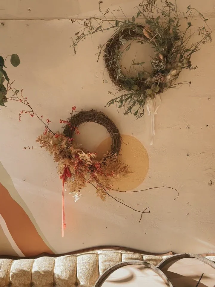 We had the loveliest evening together at last weeks wreath workshop. If you weren&rsquo;t able to join us to create your own, we do have a few custom beauties available in the shop.