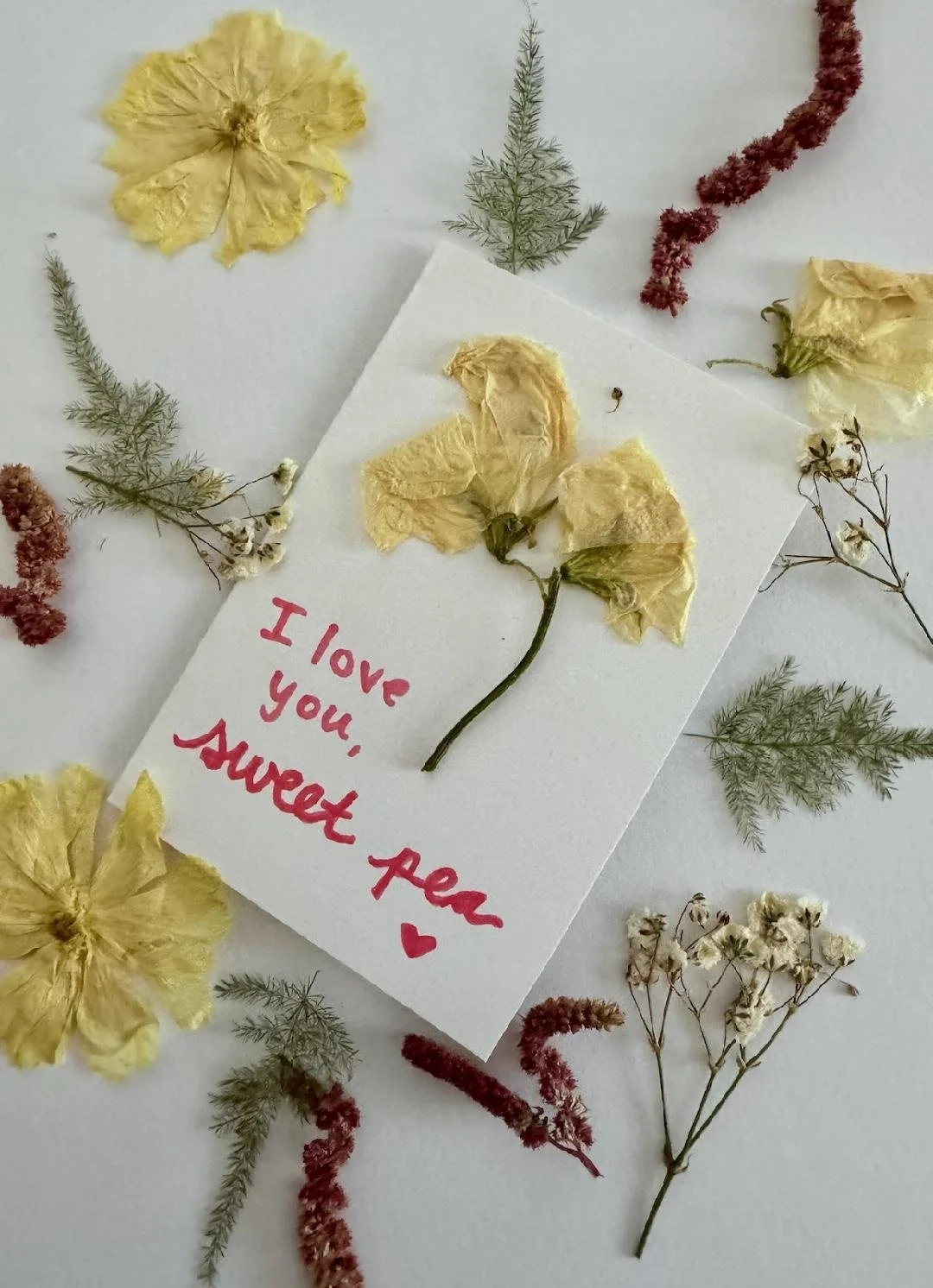 Valentines Themed Pressed Flowers with Grace at For Keeps Florals