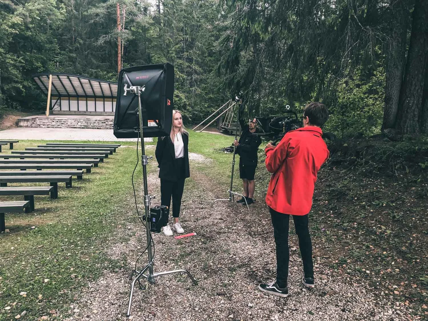 Videovõte  Ida-Virumaal Alutaguse vallas Iisaku laululava juures