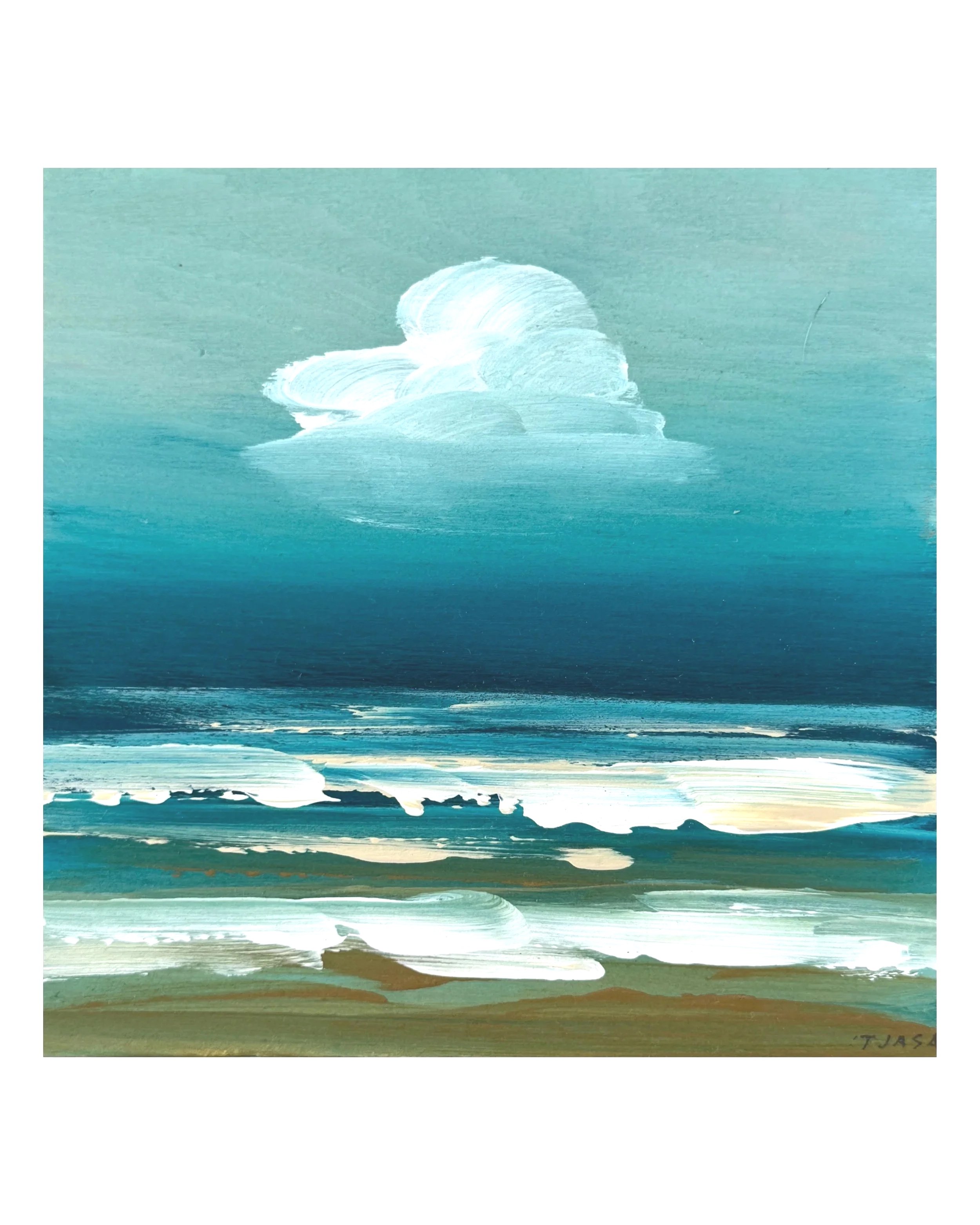 First Swim of the Day| 6 X 6 I Cape Cod Studio