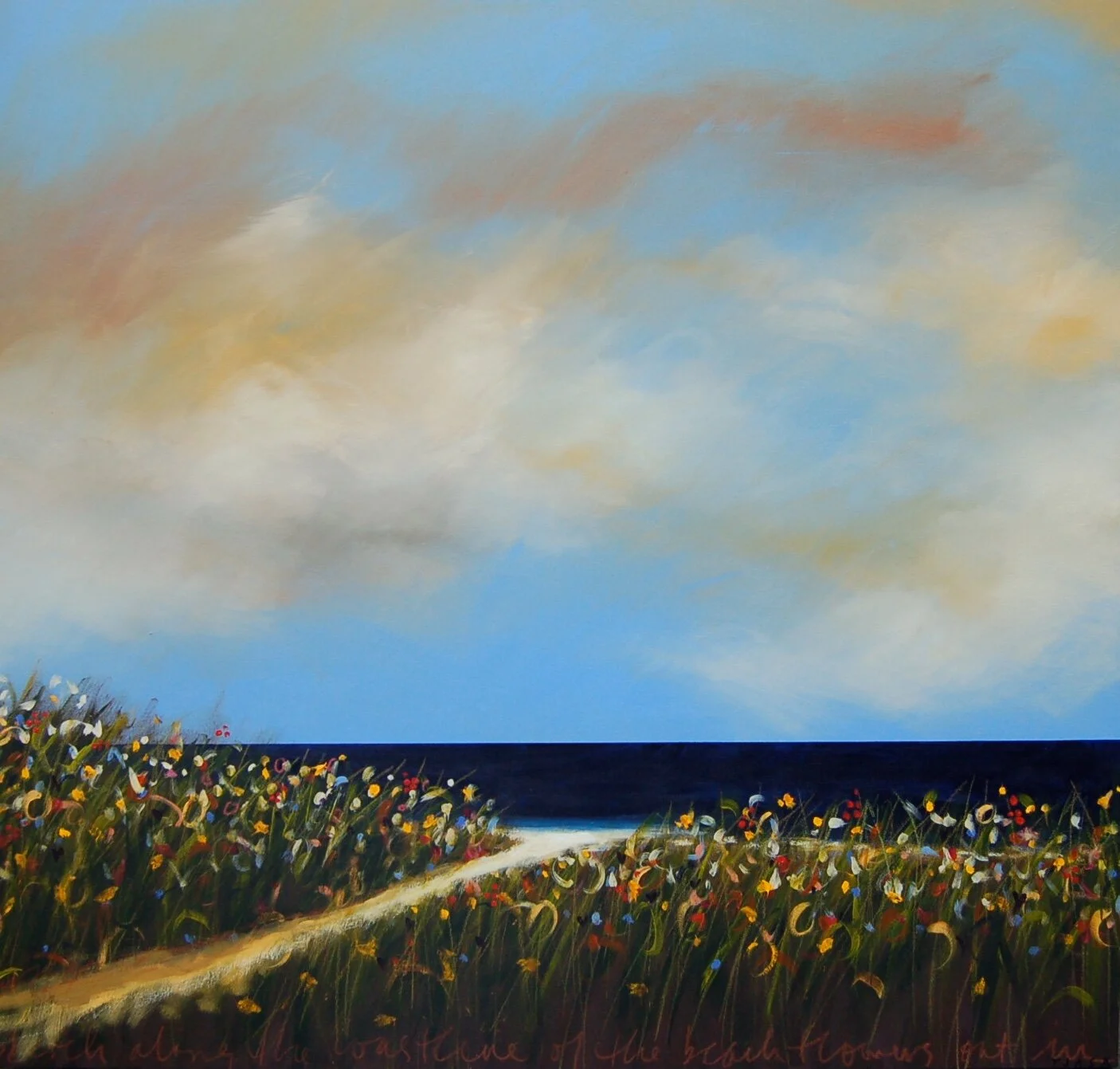 Down the Beach I  34 X 36 