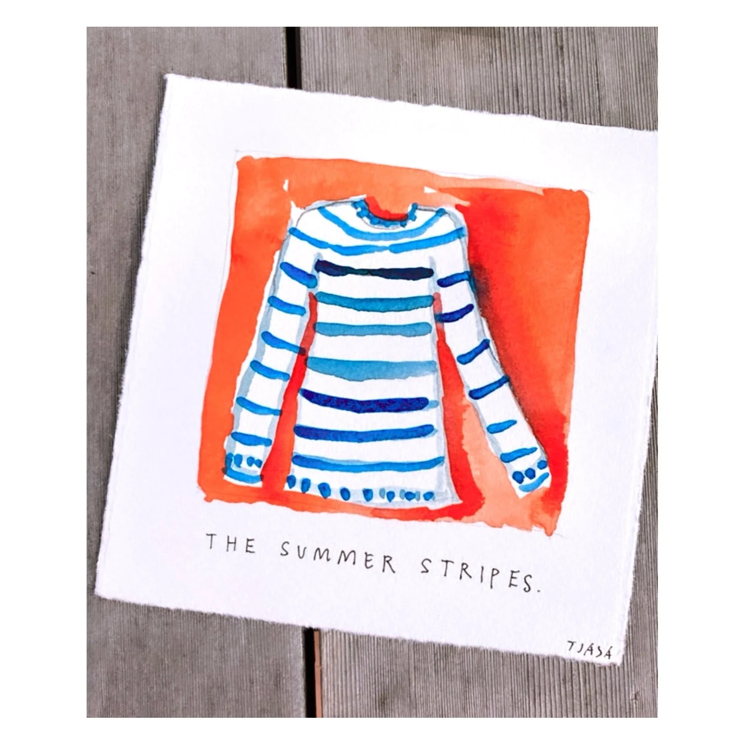 Striped  I   5  X 5  I  unframed