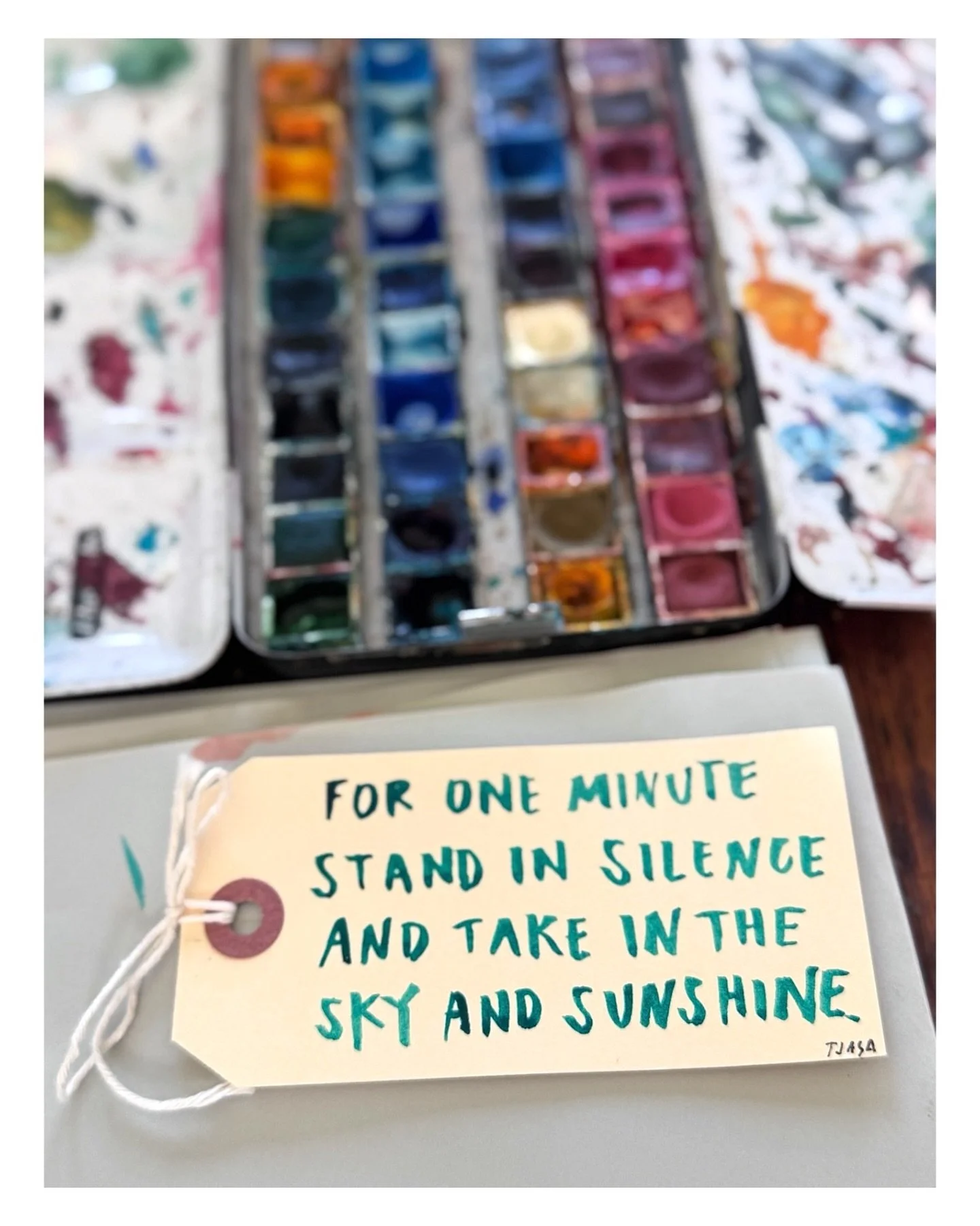 We have a little book lending library in front of our house and when I&rsquo;m here in my home Studio in Mill Valley, I LOVE painting messages that I then put into our library for passerbys to take if the notes speak to them. It&rsquo;s been a few ye