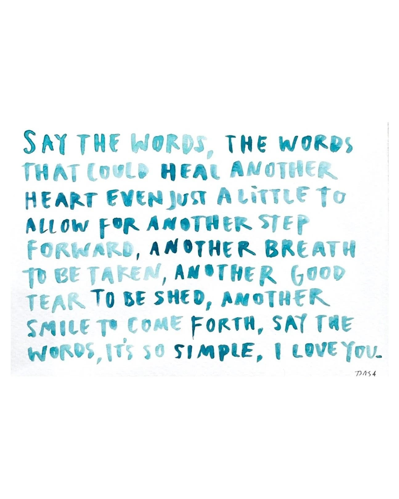 Love painting words and thoughts &hellip;. many of these painted pieces (along with other watercolors) can be found @maison_reve in Mill Valley - and so happy this one found a home. Have a beautiful Sunday evening!!! xo ❣️