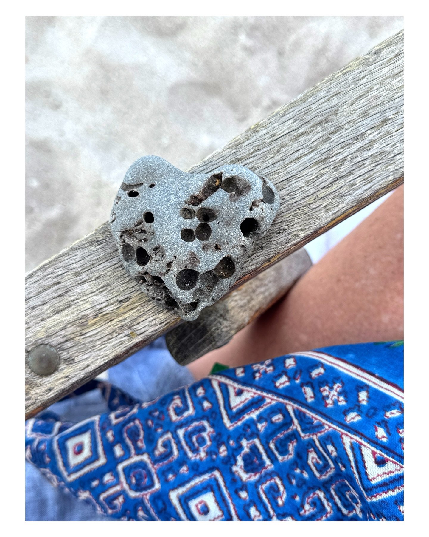 Even though the house and studio are covered in found rock hearts and shells, I also love leaving them places for others to find. It tickles me to no end when I see the heart gone from its spot the next day knowing that it brightened someone&rsquo;s 