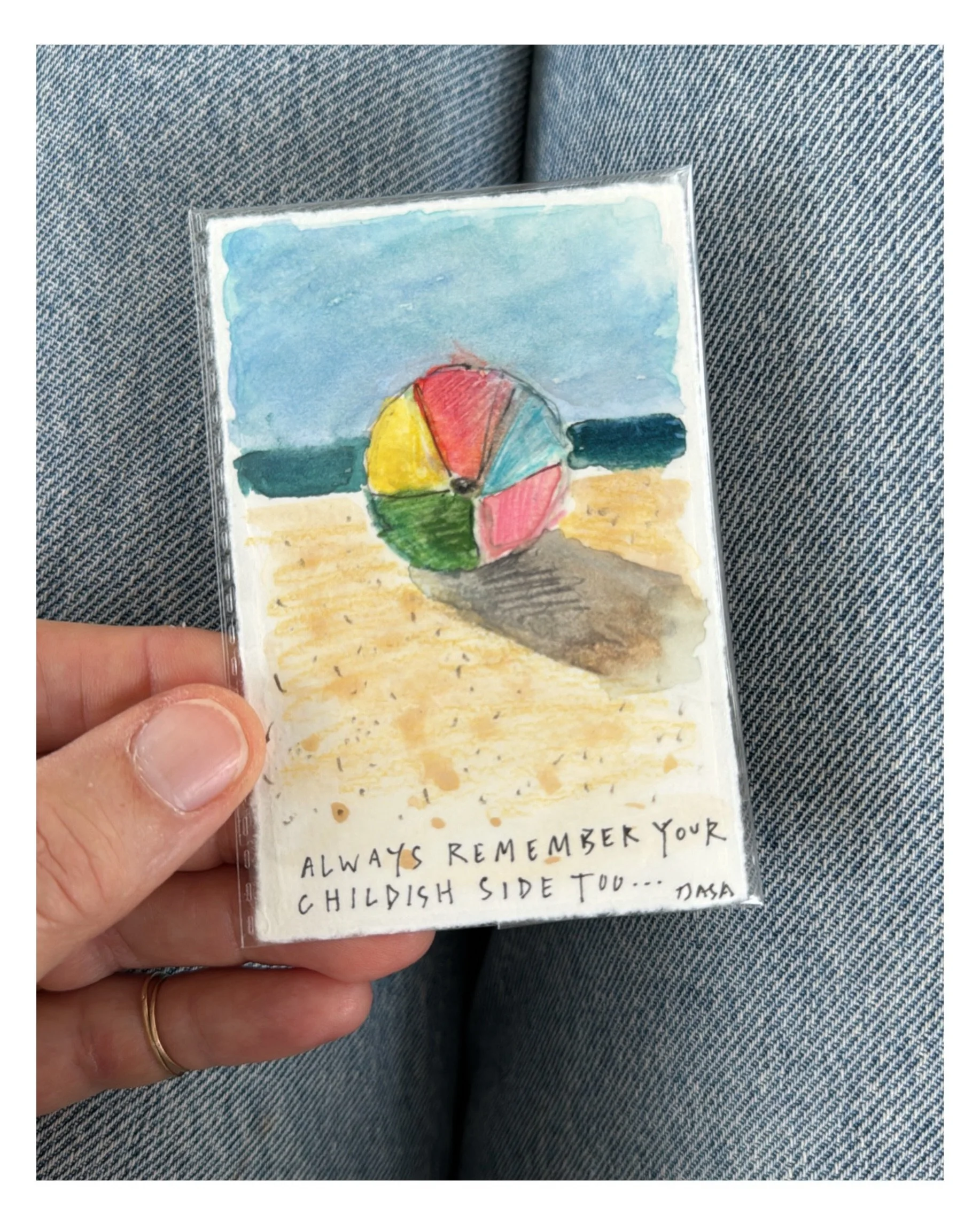 ❤️💙🧡💛💚

Summer Beachball
(watercolor on paper - sold)