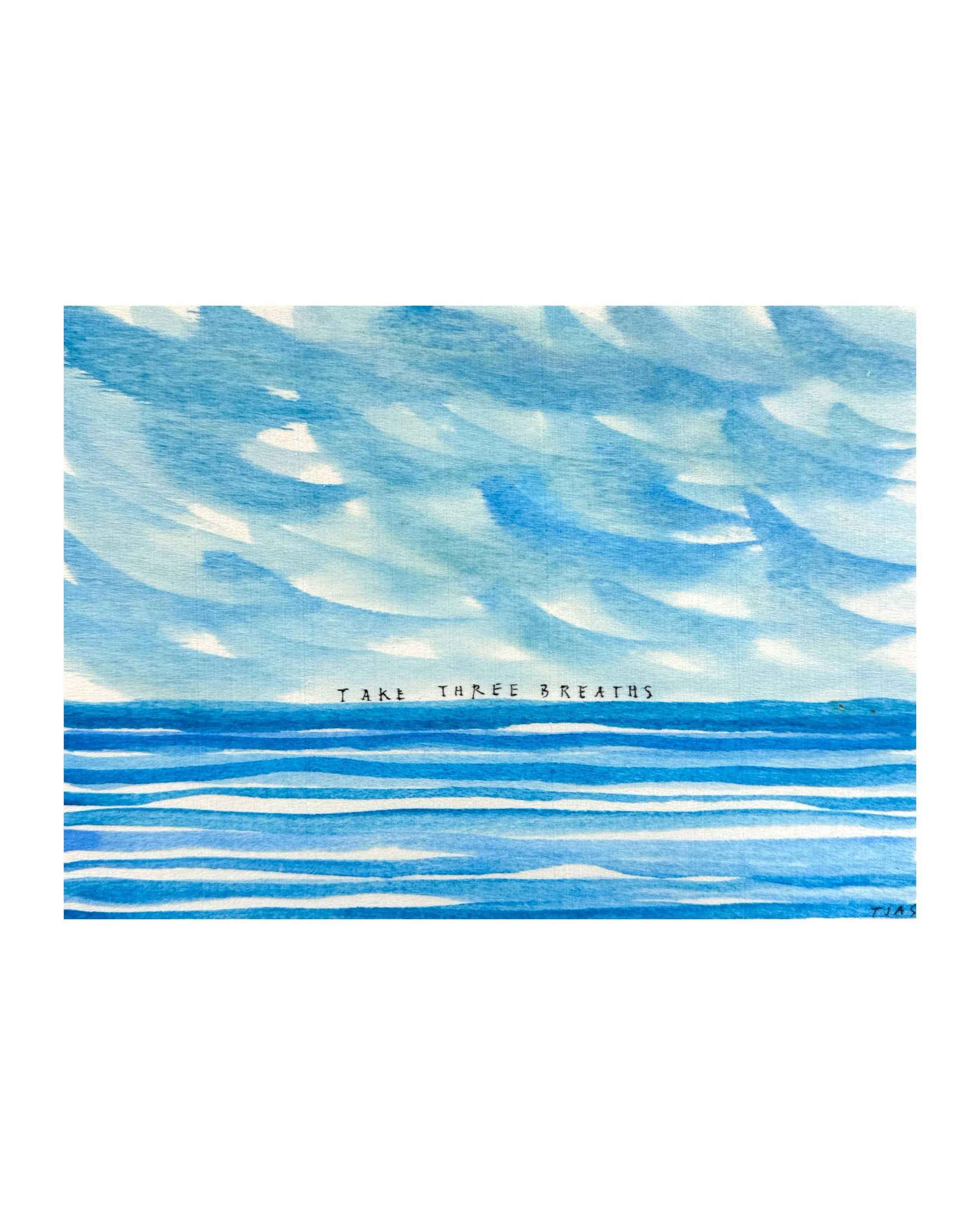 Good morning Monday&hellip; 🫶🏼🐚🌊❣️

(watercolor on wood panel 5 x 7&rdquo;)