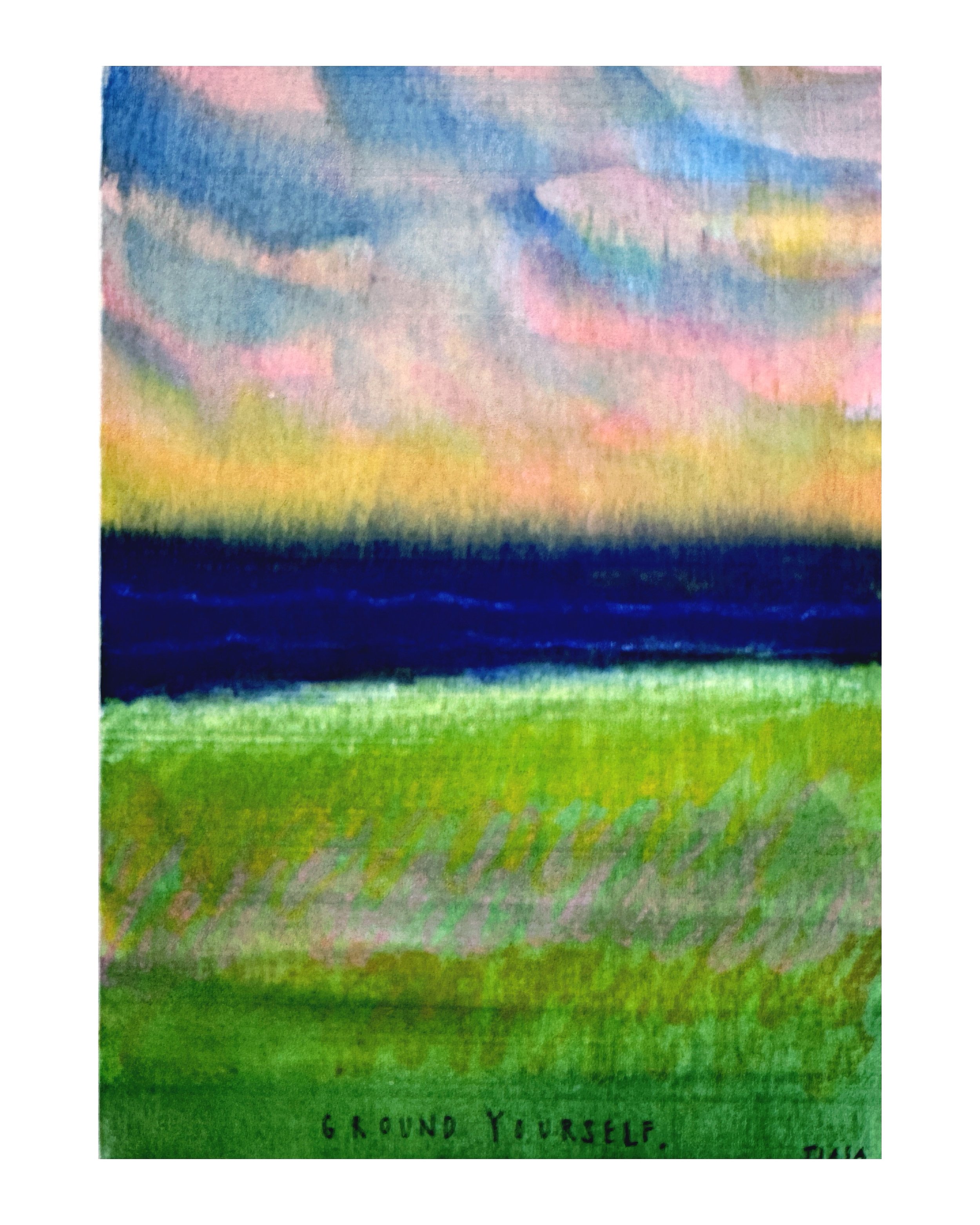 Good morning Tuesday. ☀️🌼💛

A little painted panel I finished before heading East for the summer with some words inked in that are important to me. 

Ground Yourself
painting on wood panel
5 x 7&rdquo;
this little piece can be found @maison_reve

☀
