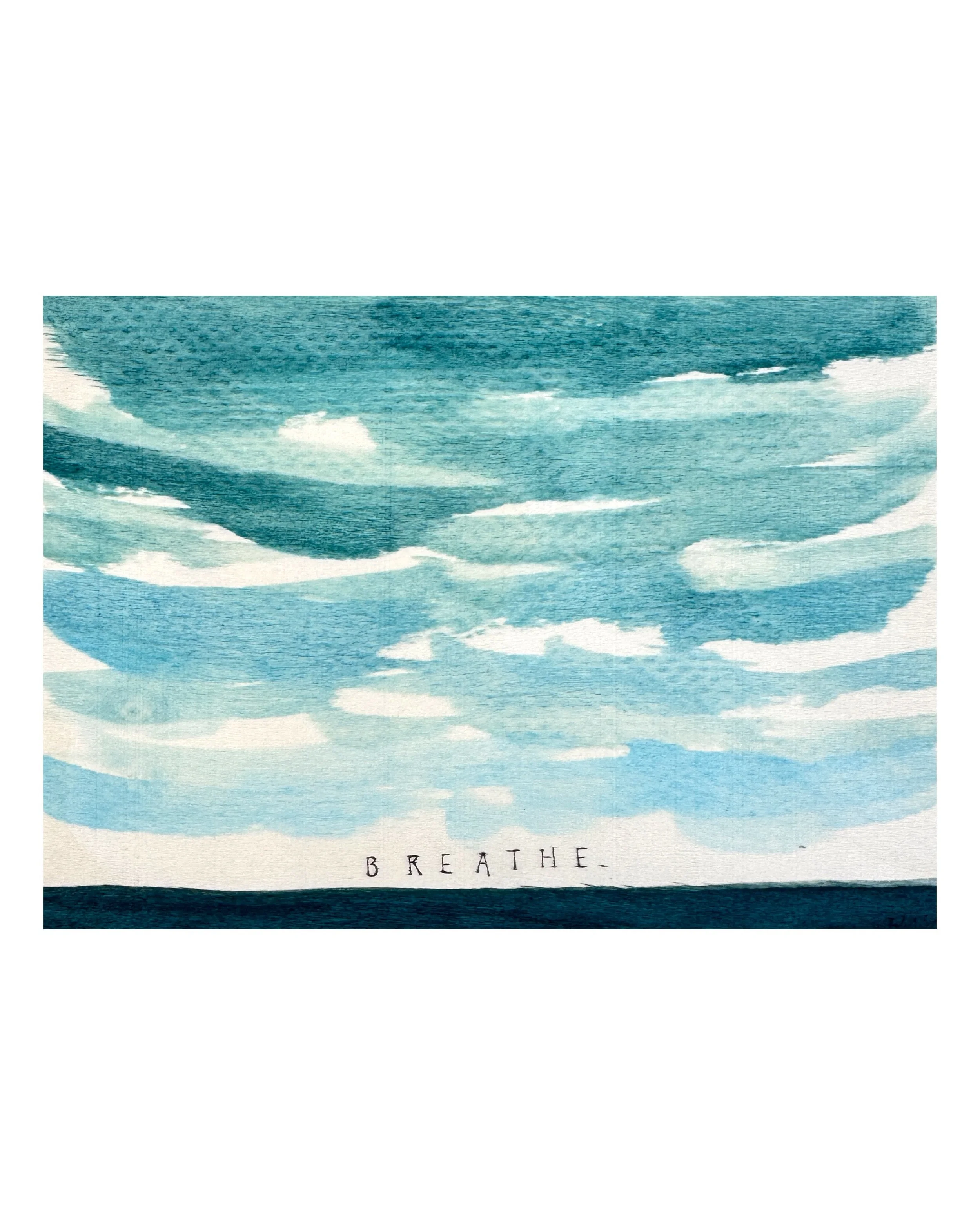 B R E A T H E.

❣️

painted on wood panel
5 x 7&rdquo;
located @maison_reve 
mill valley, ca