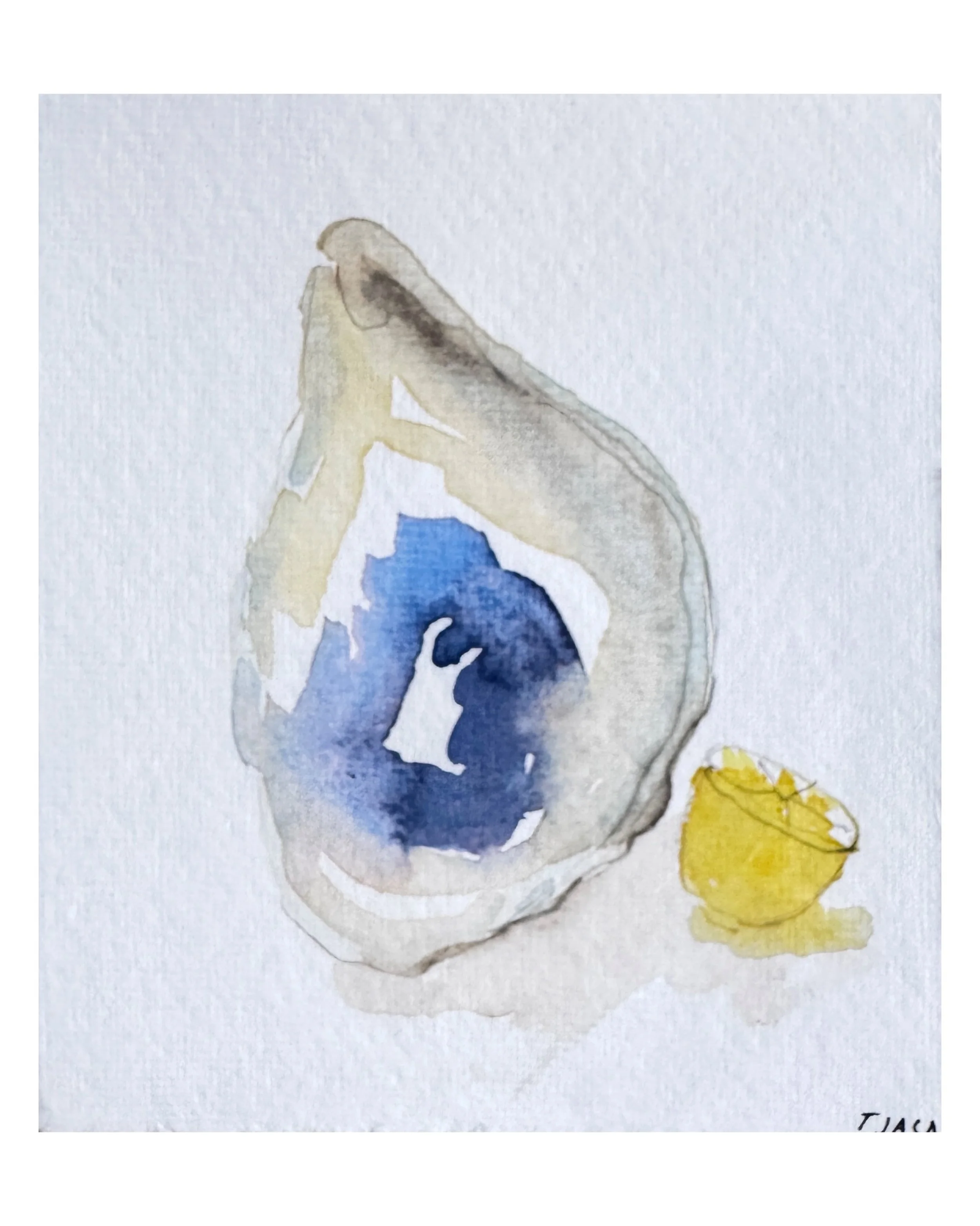 A favorite summer meal 🍋 &hellip; this little watercolor is still available from this past weekend 🌞💛🥰🌤️☀️