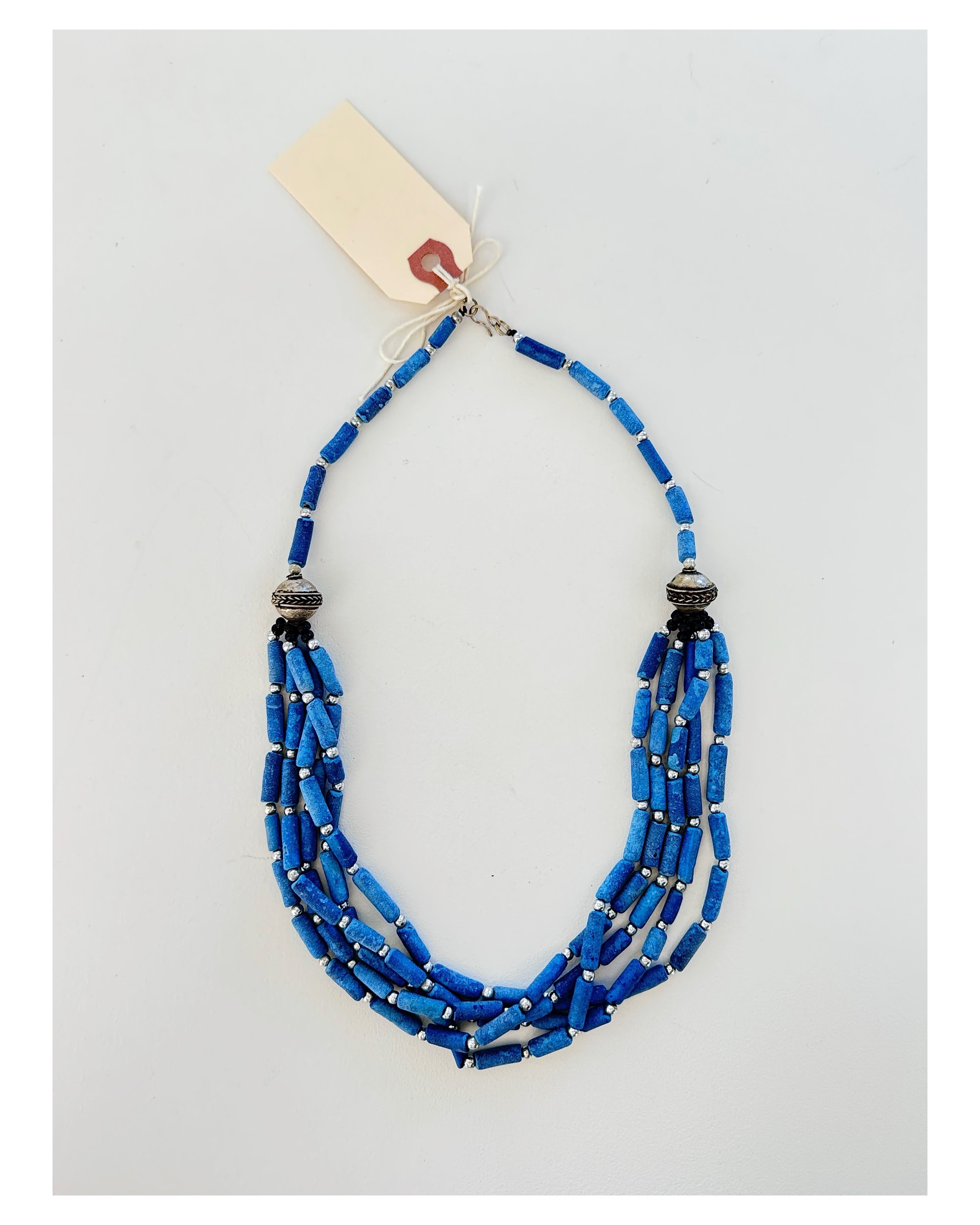 A necklace I found in Morocco many moons ago &hellip; it&rsquo;s been more decorative in my life (hanging up as a piece of art to look at) - yet would look beautiful on someone out there. Going through my jewelry collection slowly &hellip; this beade