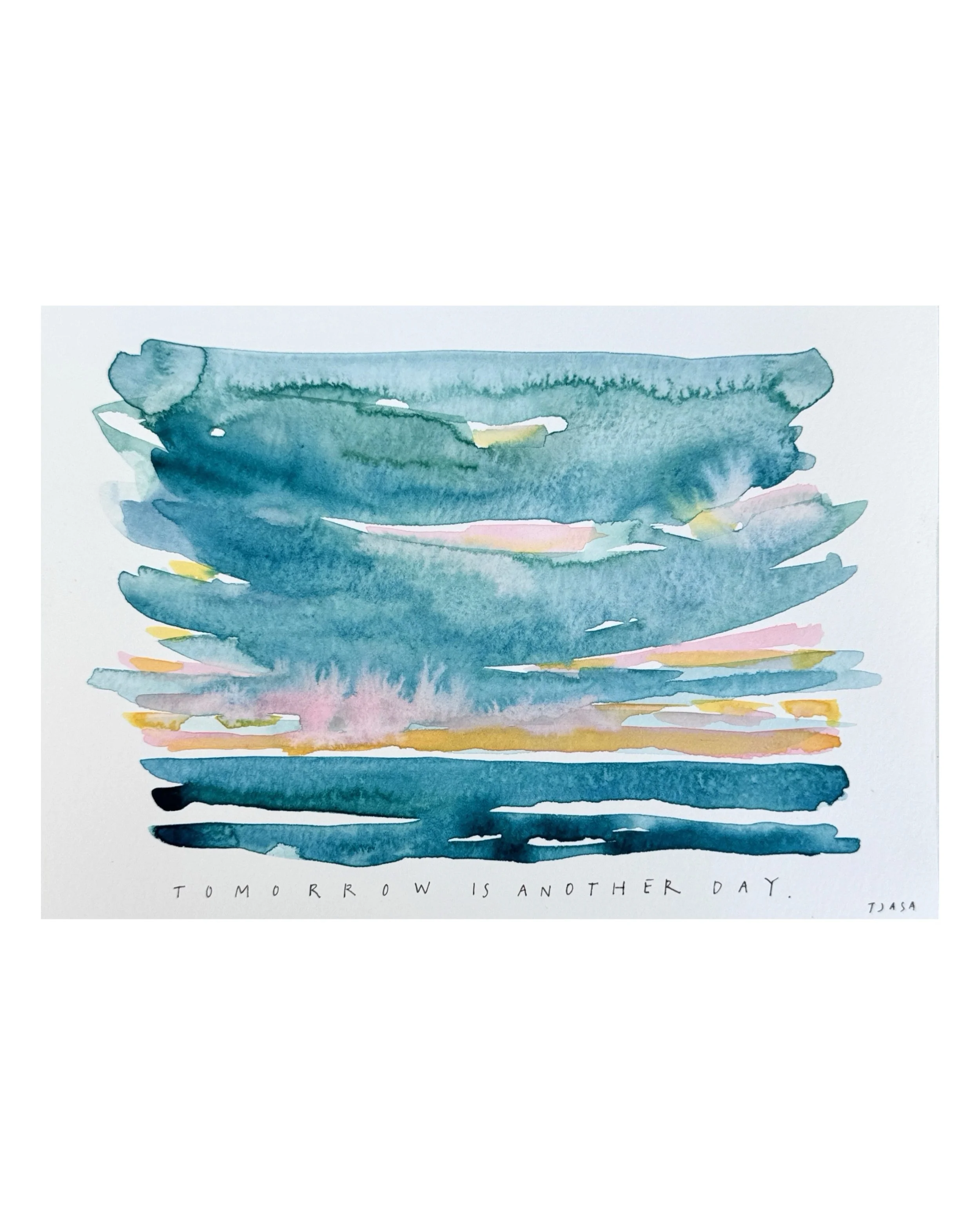 Have a beautiful weekend everyone ❣️

✨

Tomorrow is Another Day
6 x 8&rdquo;
watercolor on paper
available in my Mill Valley Studio