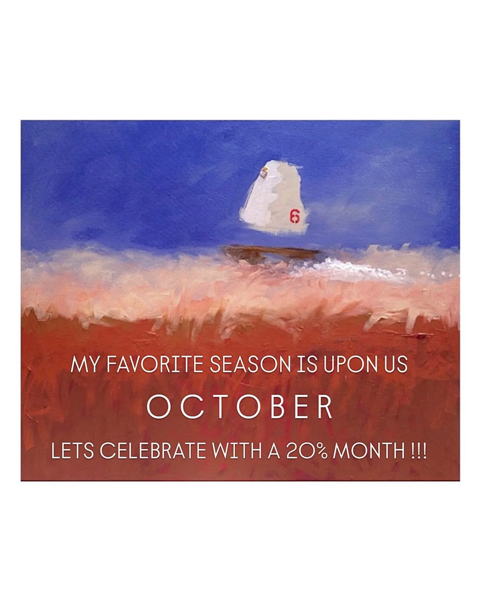 It&rsquo;s OCTOBER + my absolute favorite FALL season 🍂🍁🍂&hellip; so why not celebrate with 20% (use code LEAFSEASON20) ☀️🍁☀️ I will ALSO be having an OPEN STUDIO in my San Francisco Studio on Saturday OCTOBER 24th from 10 - 4PM or by appointment