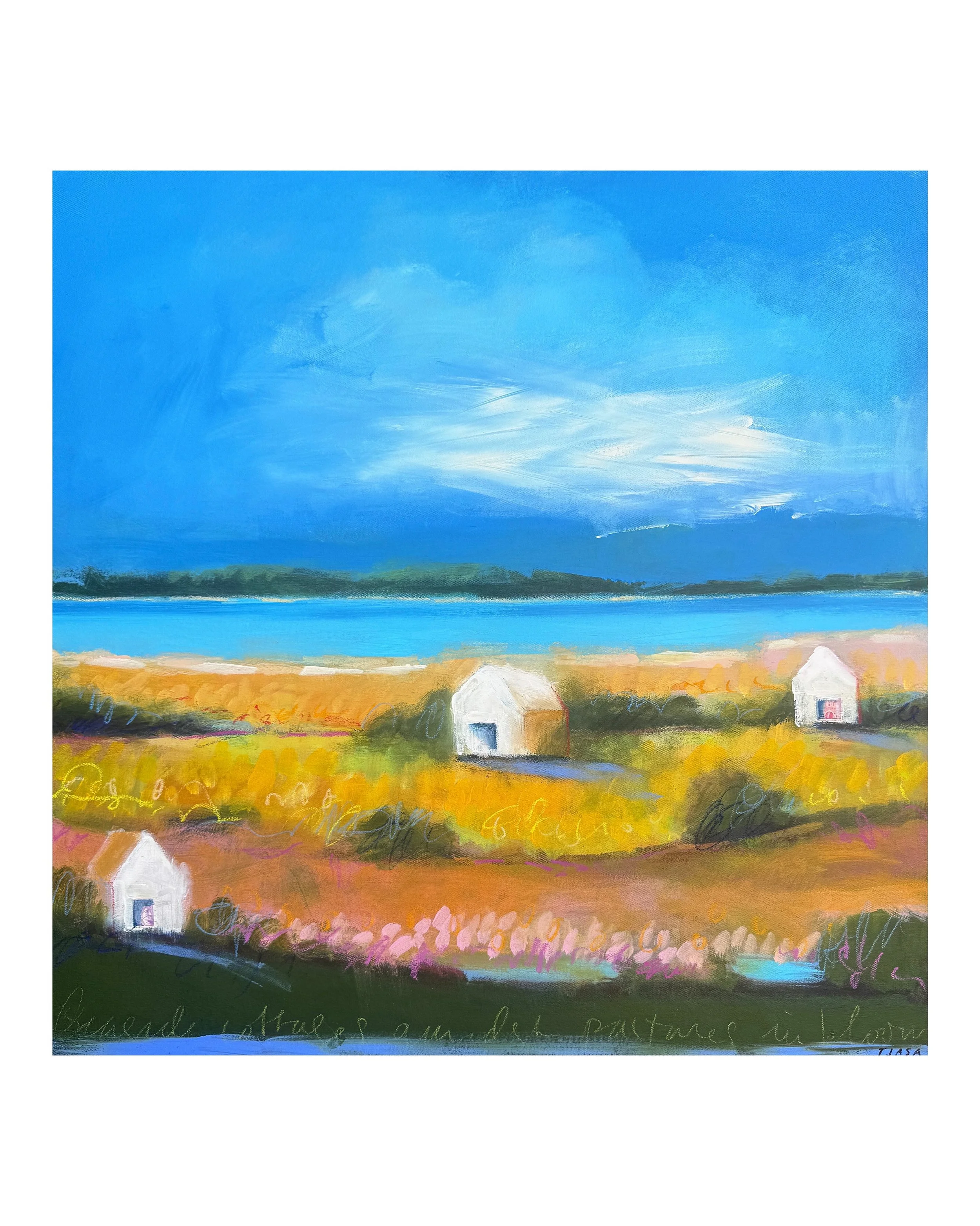 In my Open Studio this past weekend, I was asked a question that comes my way often. Why the little houses in your paintings? 

It&rsquo;s always a good question as I have been painting them now for 30 years weaving them into my story of life, - I se