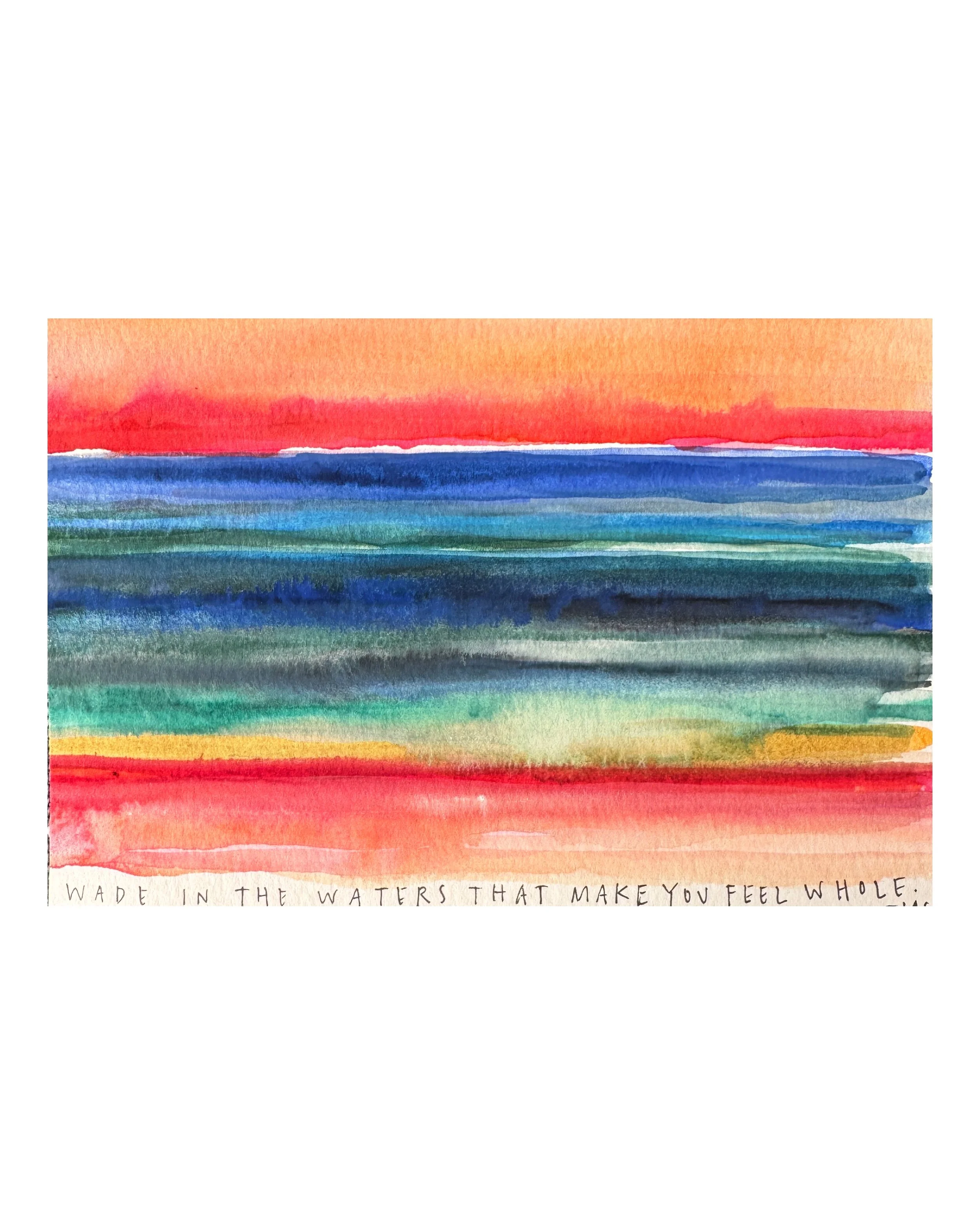 Wade in the Waters  I   4 X 5  I  unframed