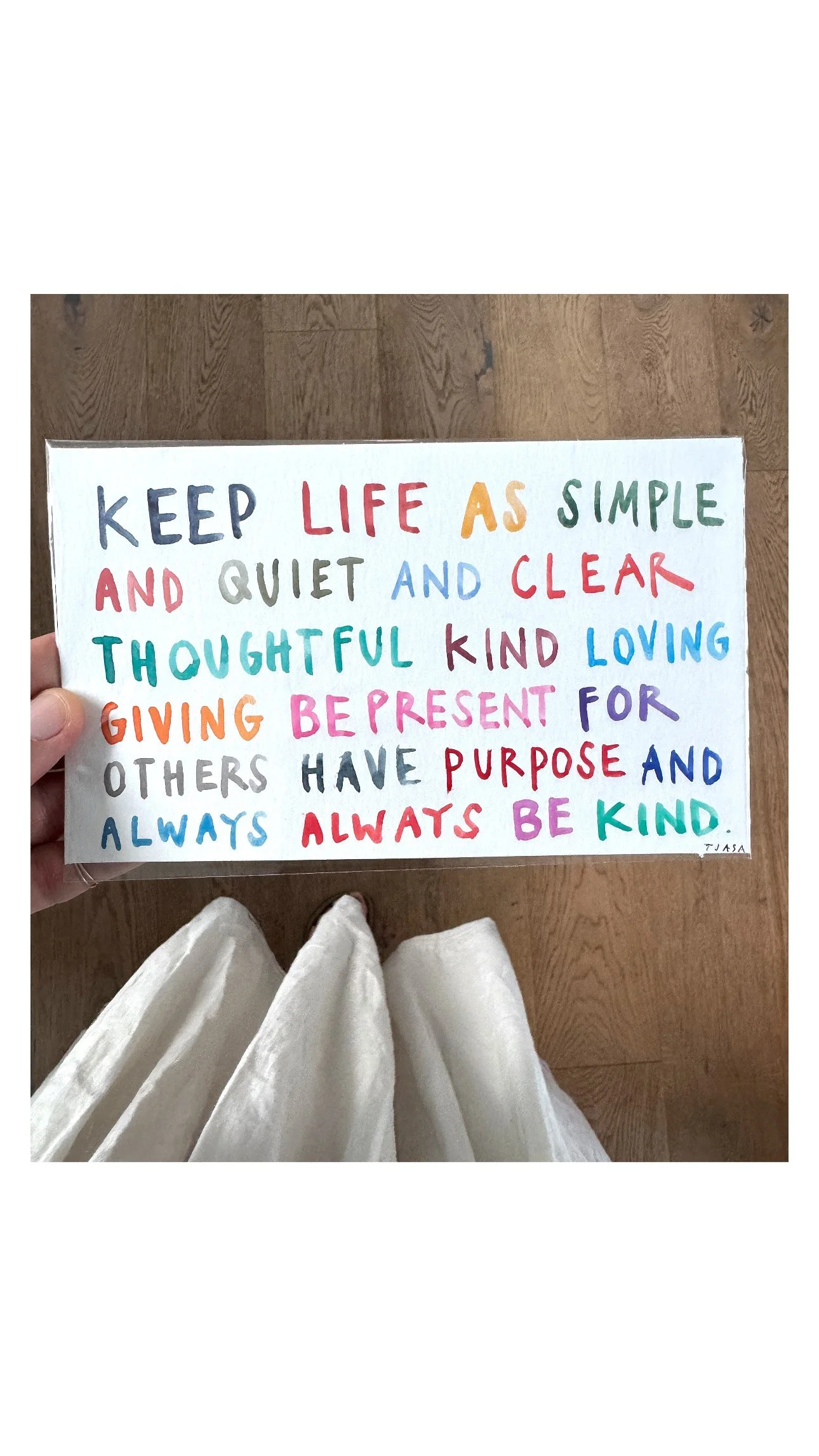 Be Present  I 4.5 X 7.5 I  unframed