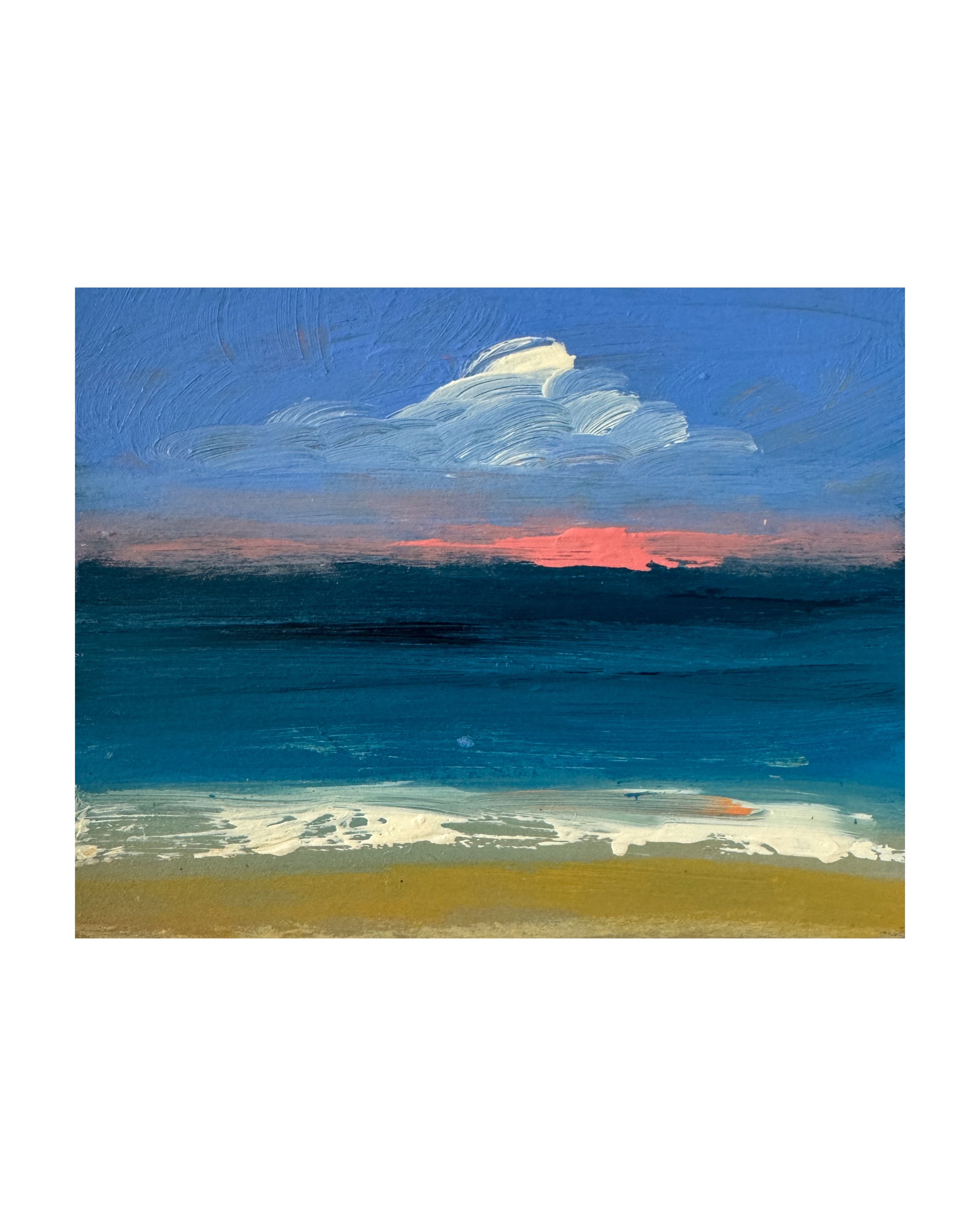 Hint of Light I 6 X 7.5 I painted on a cereal box I Tjasa Owen Studio