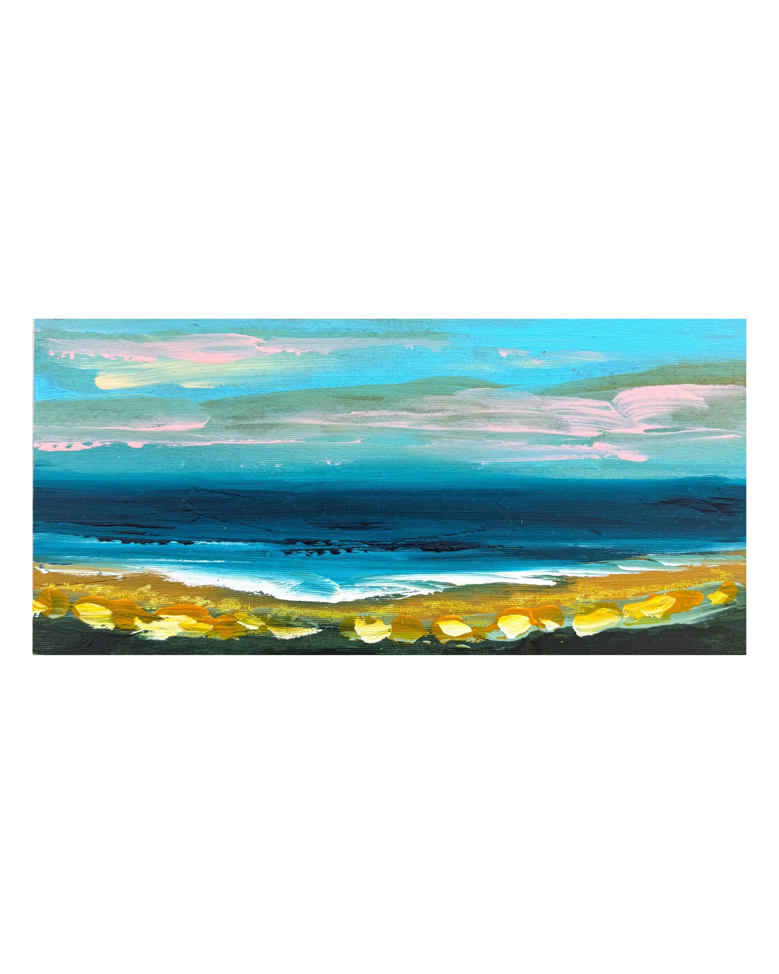 Wisps of Color | 6 X 12  I painted on wood I Cape Cod Studio