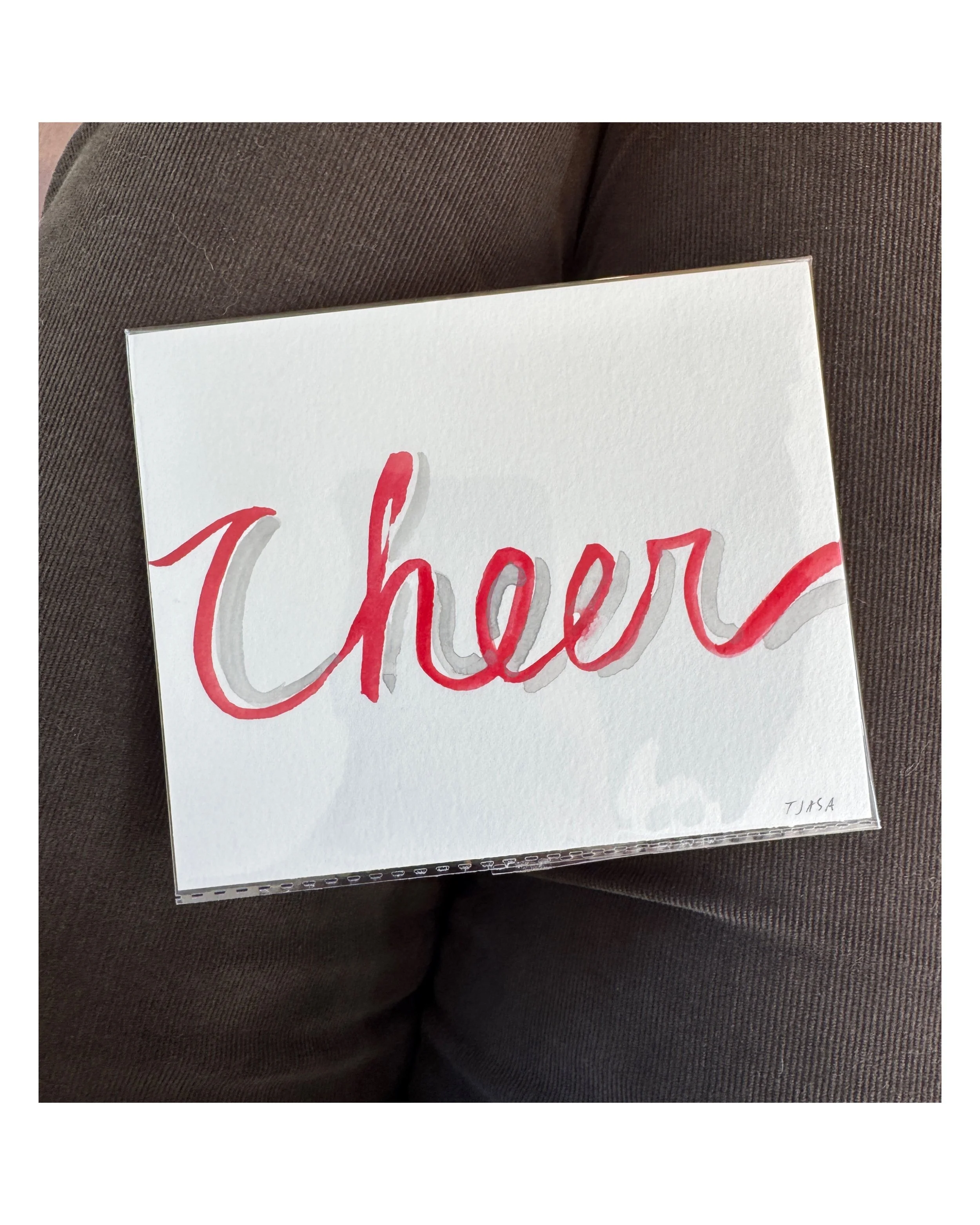 Cheers  I   4.5 X 5 I unframed