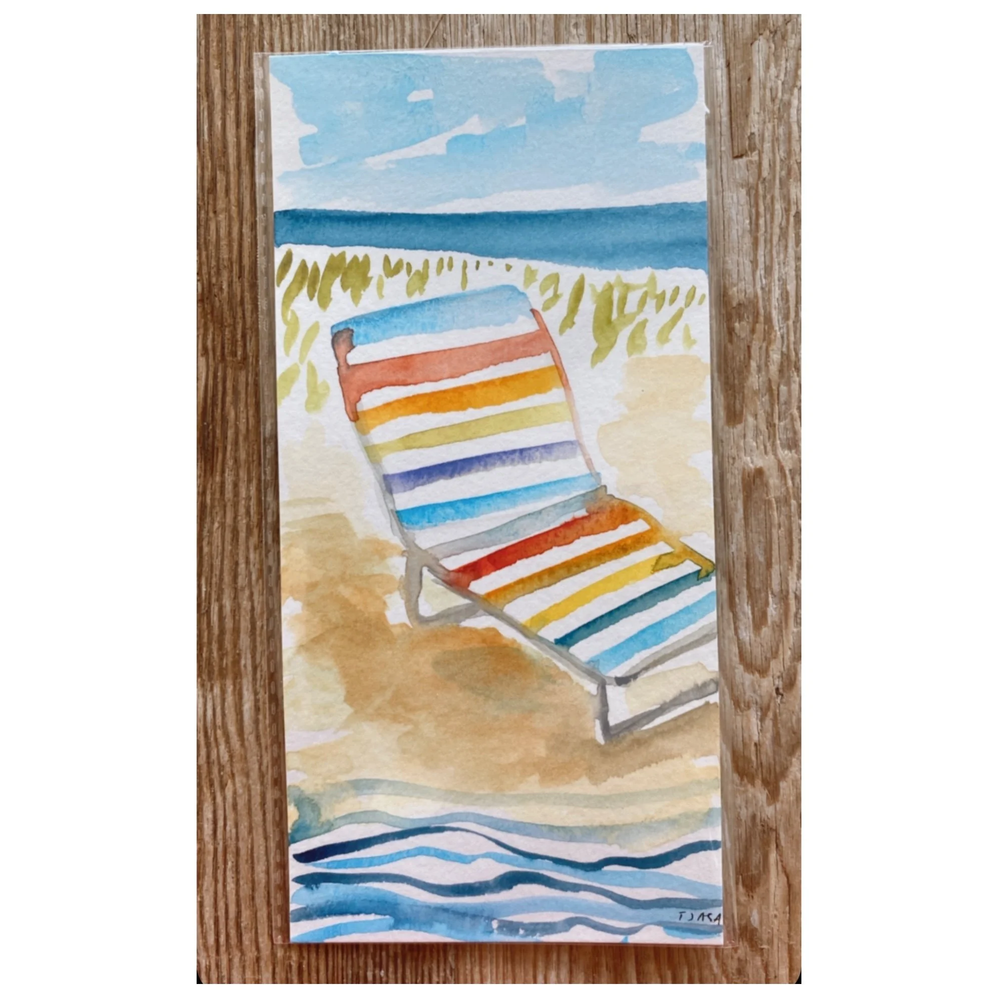 Beach Chair  I   7 X 3.5  I  unframed