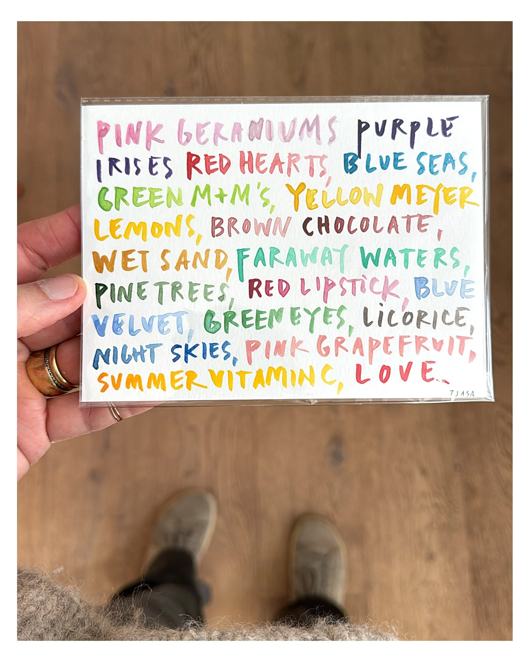 All the Things  I   4.5 X 6  I  unframed