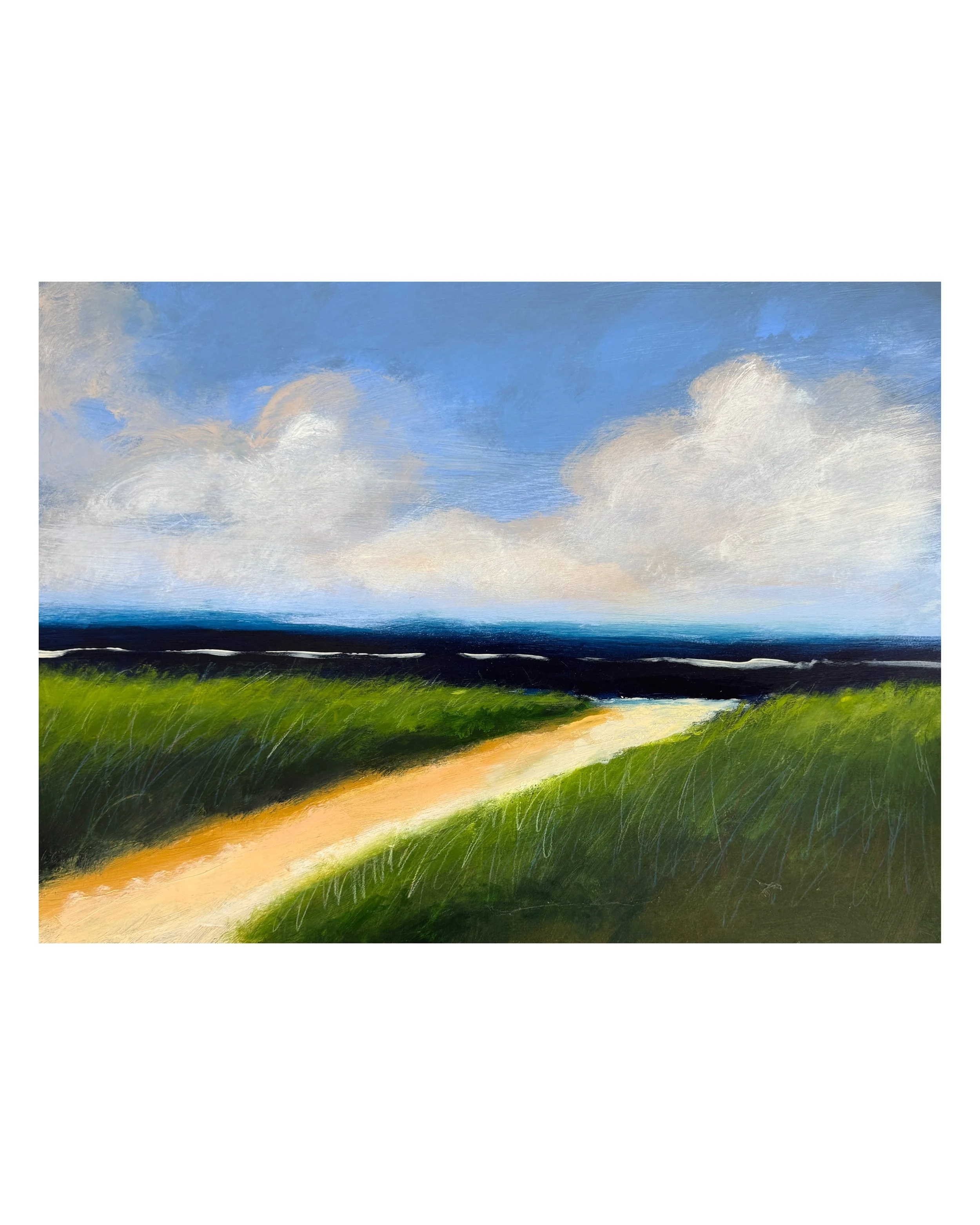 Through the Dunes | 17 X 23  I painted on masonite I Cape Cod Studio