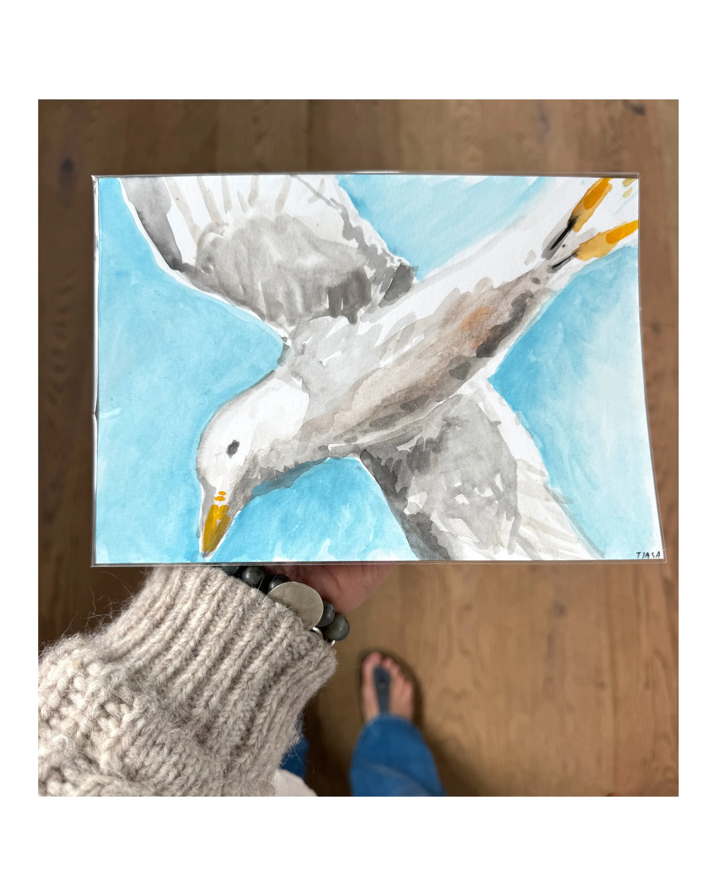 Gone Fishing I 6 X 8  I  unframed