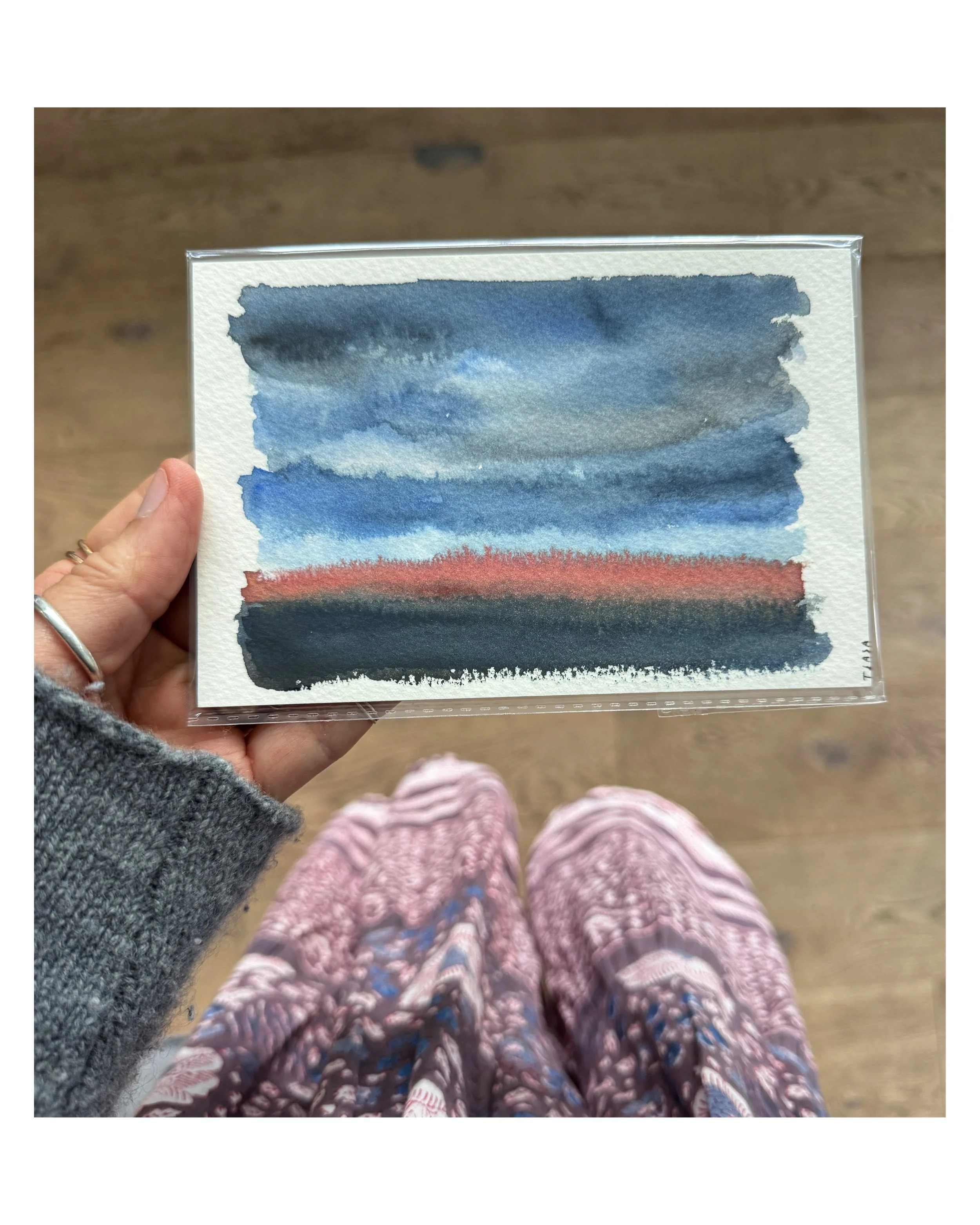 Let's Light the Fire  I   4.5 X 6  I unframed