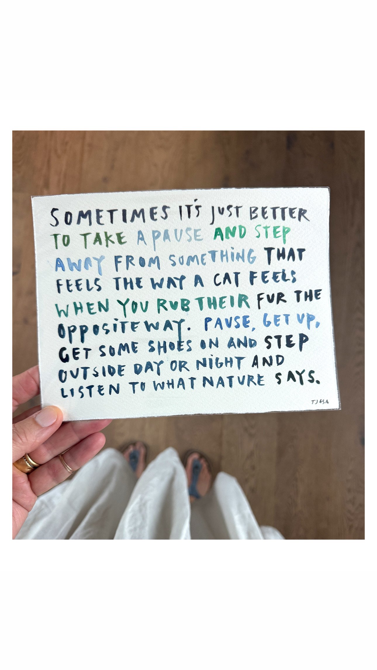 Taking Pause I 6 X 8 I unframed