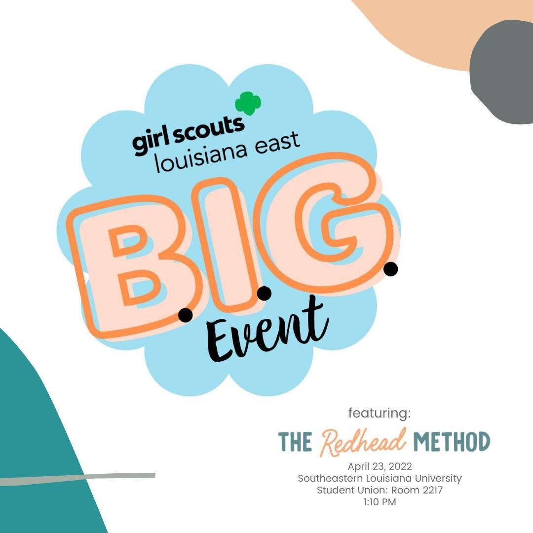 This is B.I.G.! (get it?!)

I am THRILLED to announce my partnership with @gslecouncil  for their annual B.I.G. Event on April 23rd. 

The &quot;Believe In Girls&quot;, held on the campus of @oursoutheastern, will be an exciting day of hands-on activ