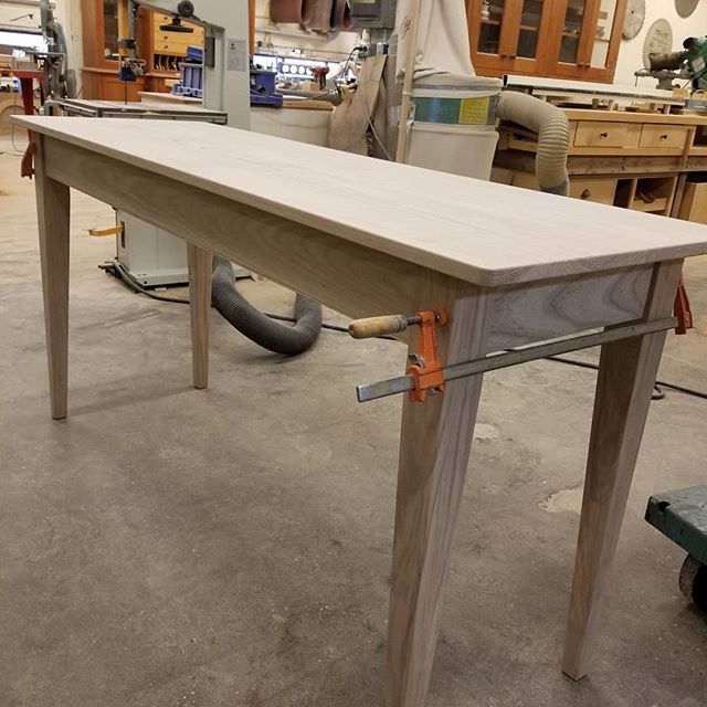 Dennis made a table! And we wanted to share 😁 A client came in and asked for a table to be used for folding laundry so we got to work and built this solid ash workspace. .
.
.
If you can dream it, let us build it!
.
.
.
Homestead Cabinetmakers 
www.