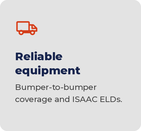 Reliable equipment: bumper-to-bumper coverage and ISAAC ELDs