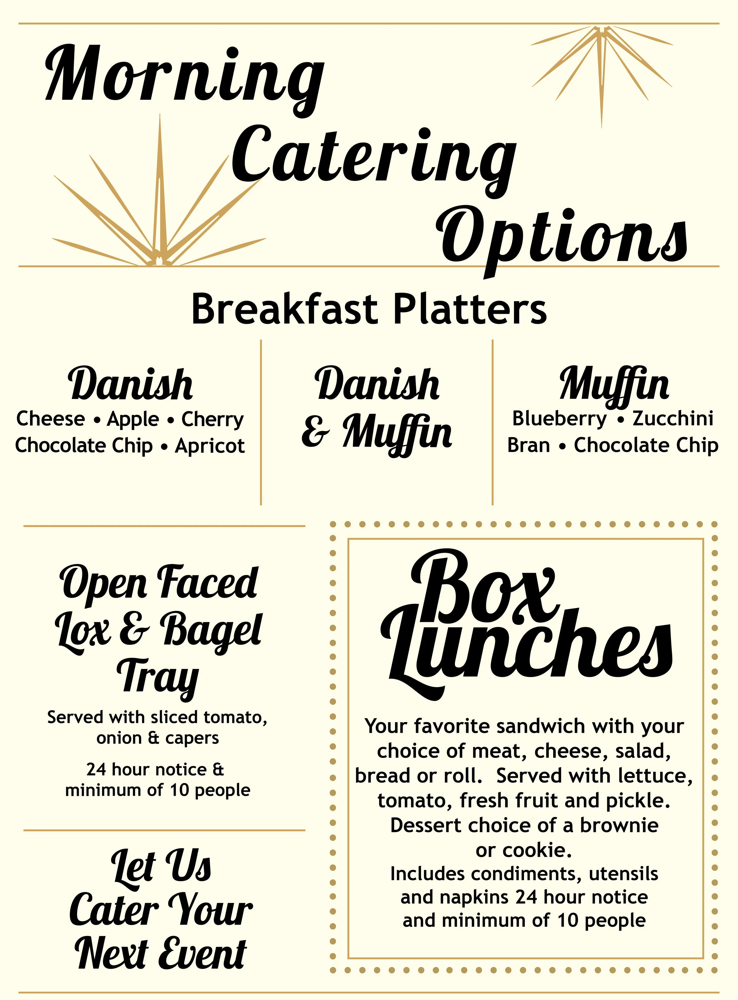 Deli Menu — Katella