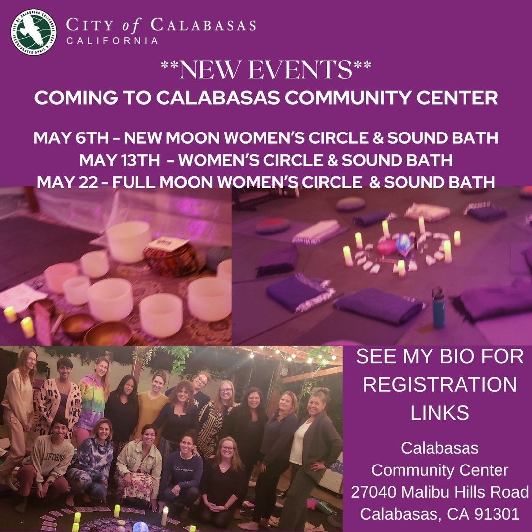 I'm so excited to share something that has been in the works the past few months to bring my Women's Circles to the beautiful new remodeled Calabasas Community Center.and reach women closer to Ventura County. 

🌑👨&zwj;❤️&zwj;💋&zwj;👨 Registration 