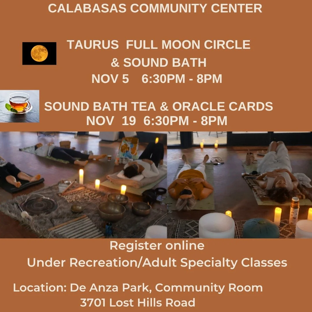 ✨🧘&zwj;♀️🌙 Design Your Zen November 
Join me in Calabasas! ✨ in the calm and quiet at De Anza Park for some beautiful evenings of community connection,relaxation and rejuvenation! 

A serene space to unwind, connect, and find your calm before the h