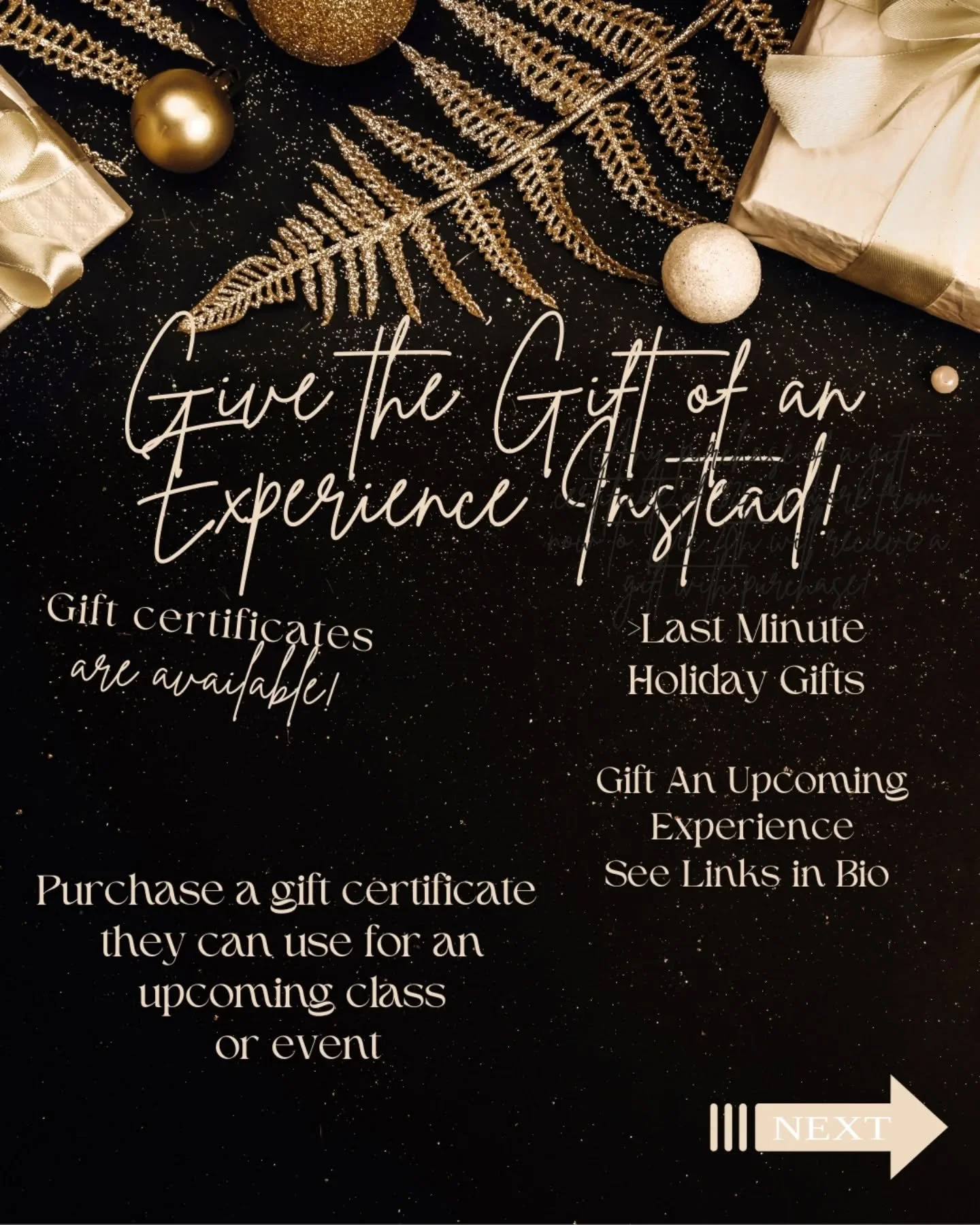 ✨ Step into 2026 with more Calm &amp; Peace. ✨

Is your intention for the New Year to be more aligned, centered, and tranquil? 

Start the year strong by booking a private wellness experience, gift a ticket to one of my experiences or a gift certific