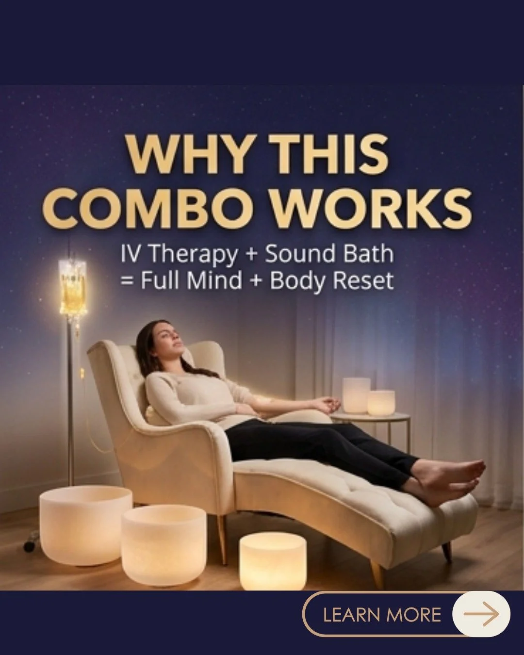 When &ldquo;grinding&rdquo; stops working, cellular restoration begins. ⚡️🧘&zwj;♀️

The modern world is a constant tax on your nervous system. Whether you&rsquo;re a Founder pushing 60-hour weeks, a Creator under the pressure of the 24/7 digital cyc