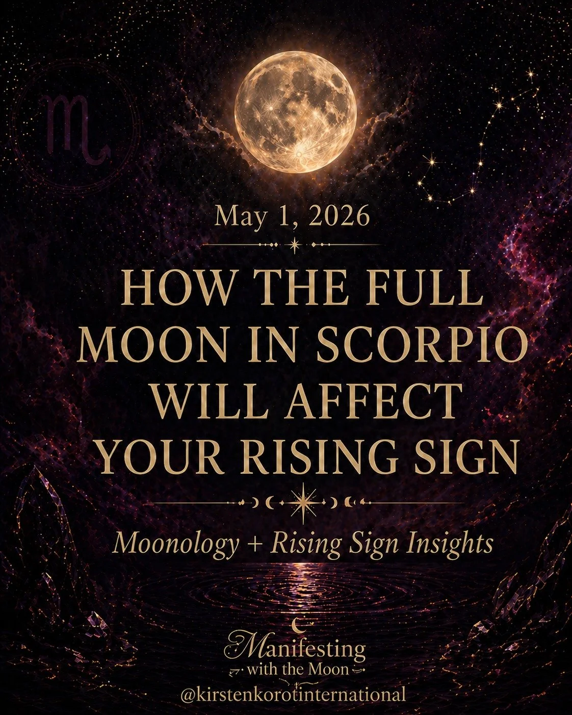 How will the Full Moon in Scorpio affect your rising sign? 

🌕♏️Your rising sign shows where this moon is activating your personal chart &mdash; the life area where truth, release, transformation, and emotional clarity are coming to the surface.

Th