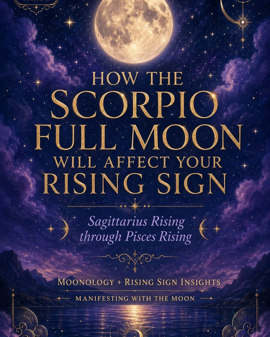 Part 2: Sagittarius Rising through Pisces Rising 🌕♏️

The Full Moon in Scorpio is illuminating a different area of your chart based on your rising sign &mdash; showing where you&rsquo;re being invited to release, reflect, and reclaim your energy.

S
