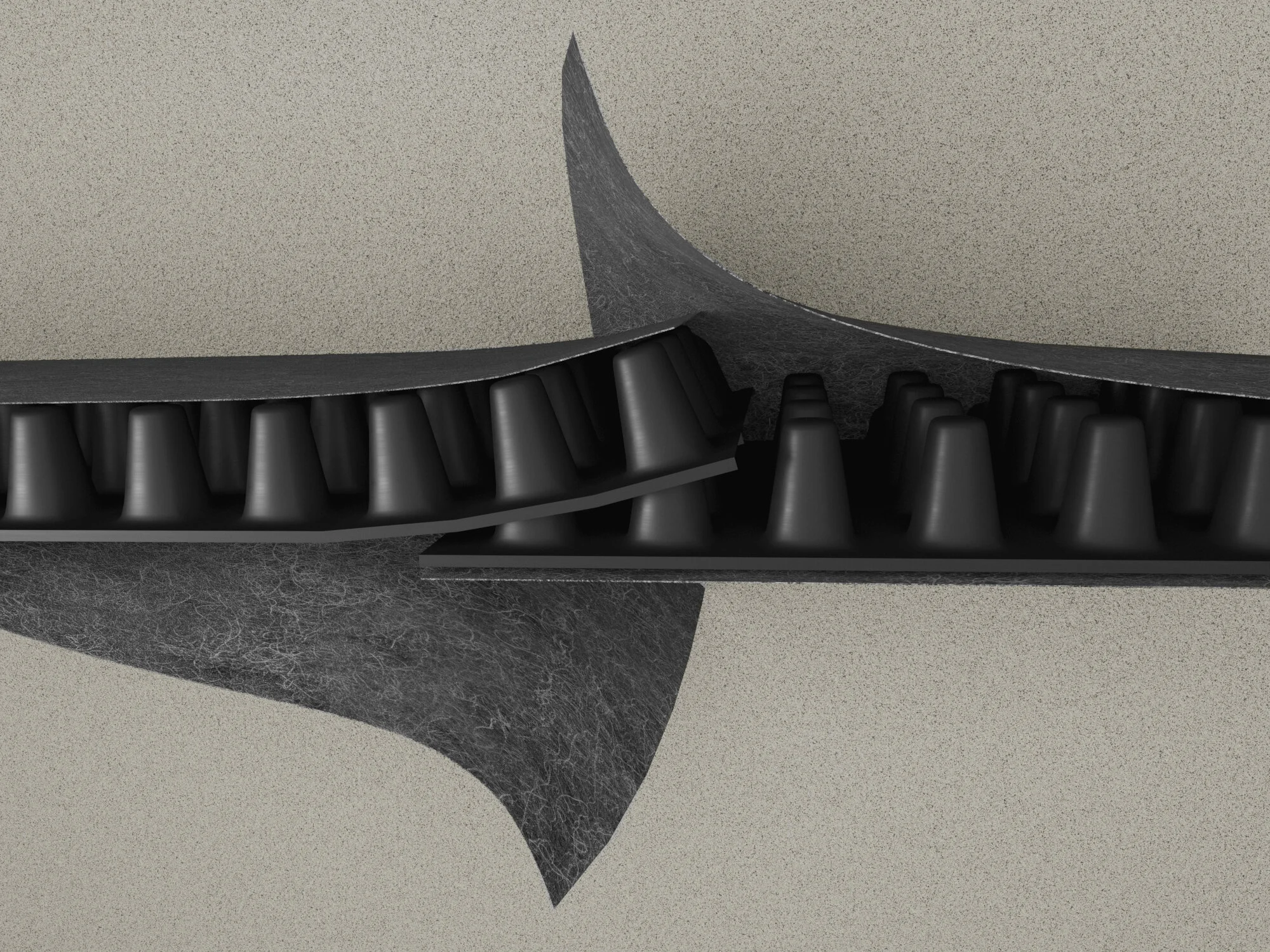 Installation Strip Drain Vertical Application — AWD American Wick Drain