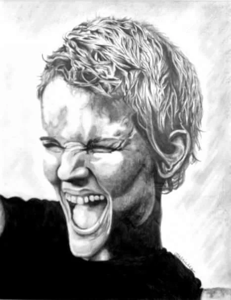 Miss Gabi's very FIRST graphite drawing using the UPSIDE DOWN Method