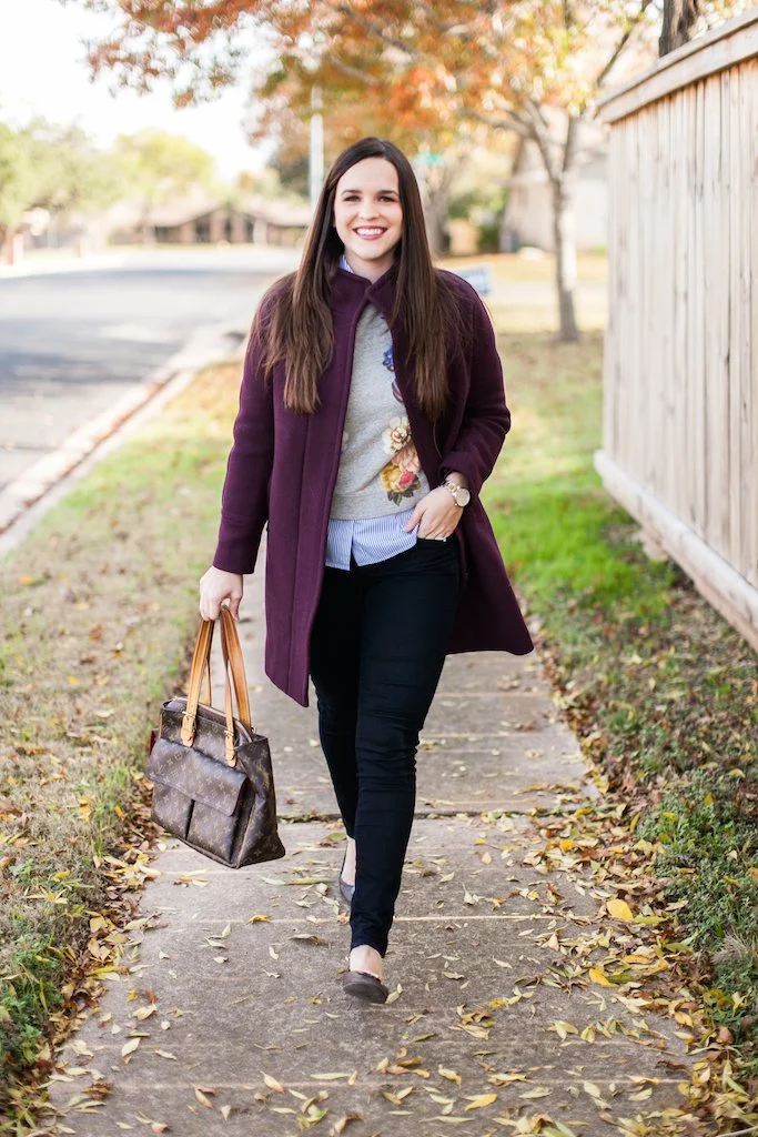 Cropped Floral Print Sweater