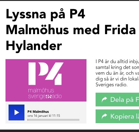 Intervju P4 Malmöhus