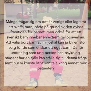      

 
   Svar: Kali här. Jag är miljöaktivisten som har skaffat barn! Det är förstås nödvändigt att begränsa befolkningen. Enligt project drawdown är utbildning av kvinnor på plats 6 och familjeplanering på plats 7 över listan på de 100 viktigaste